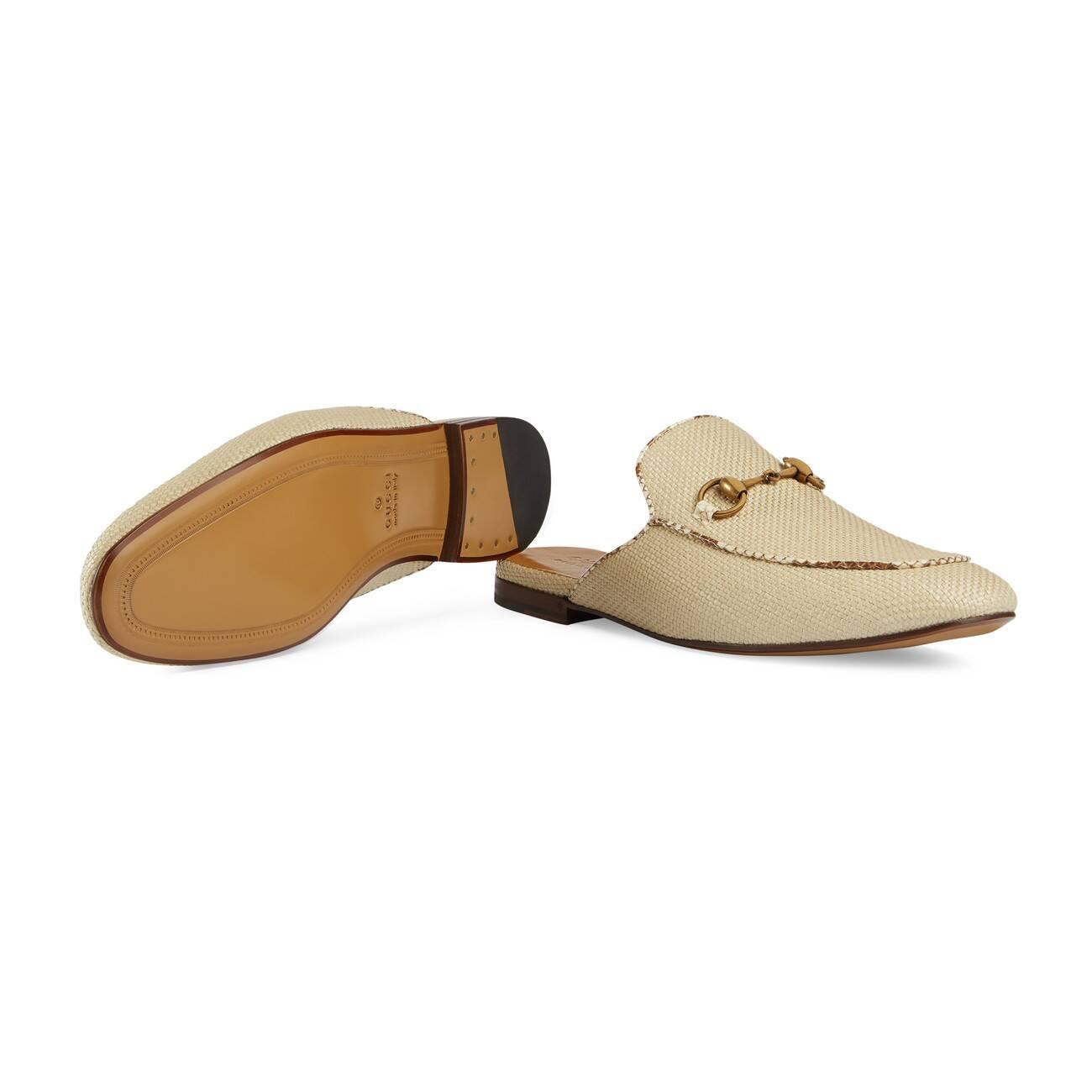 gucci raffia loafers