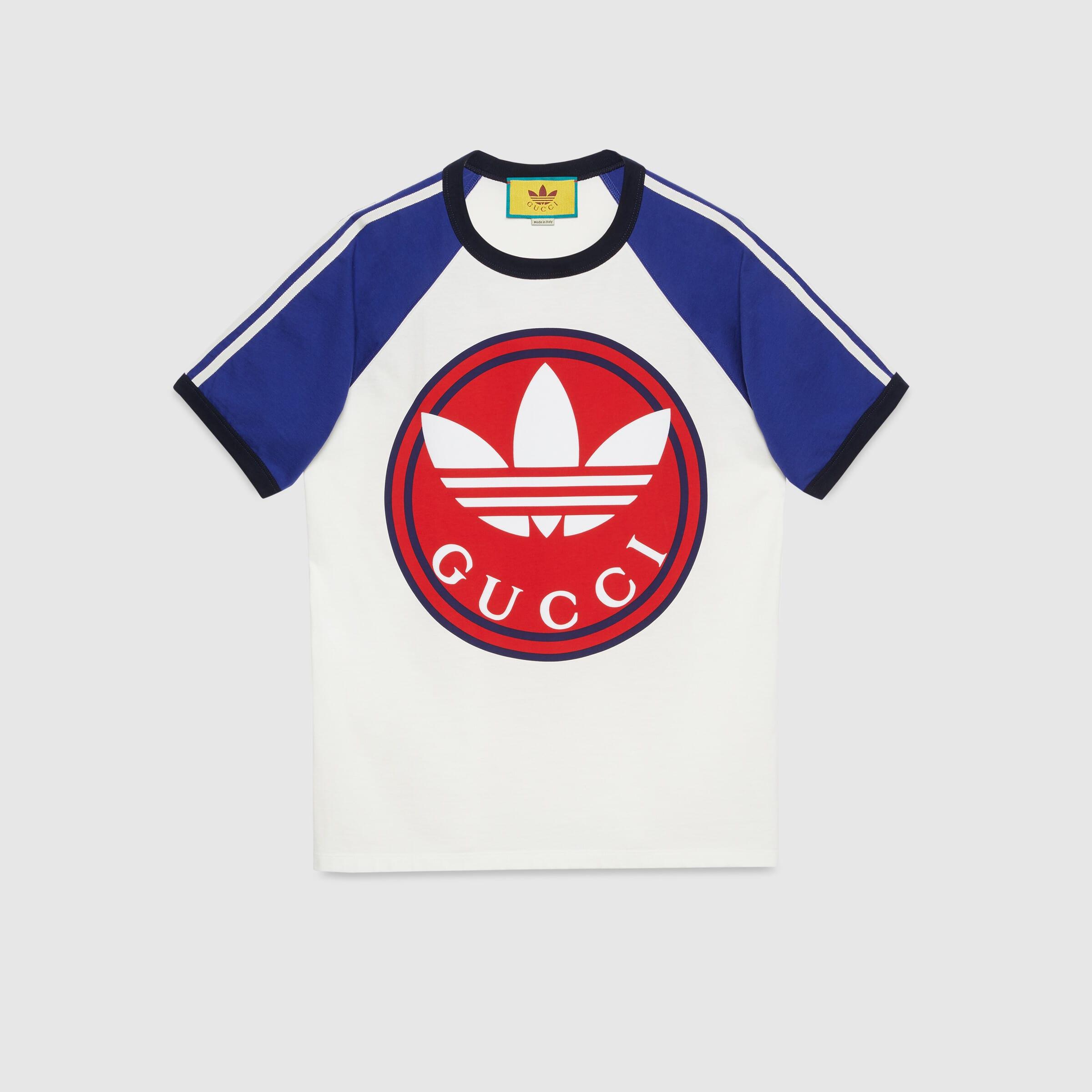 Gucci Adidas X Cotton Jersey T-shirt in Blue for Men | Lyst Canada
