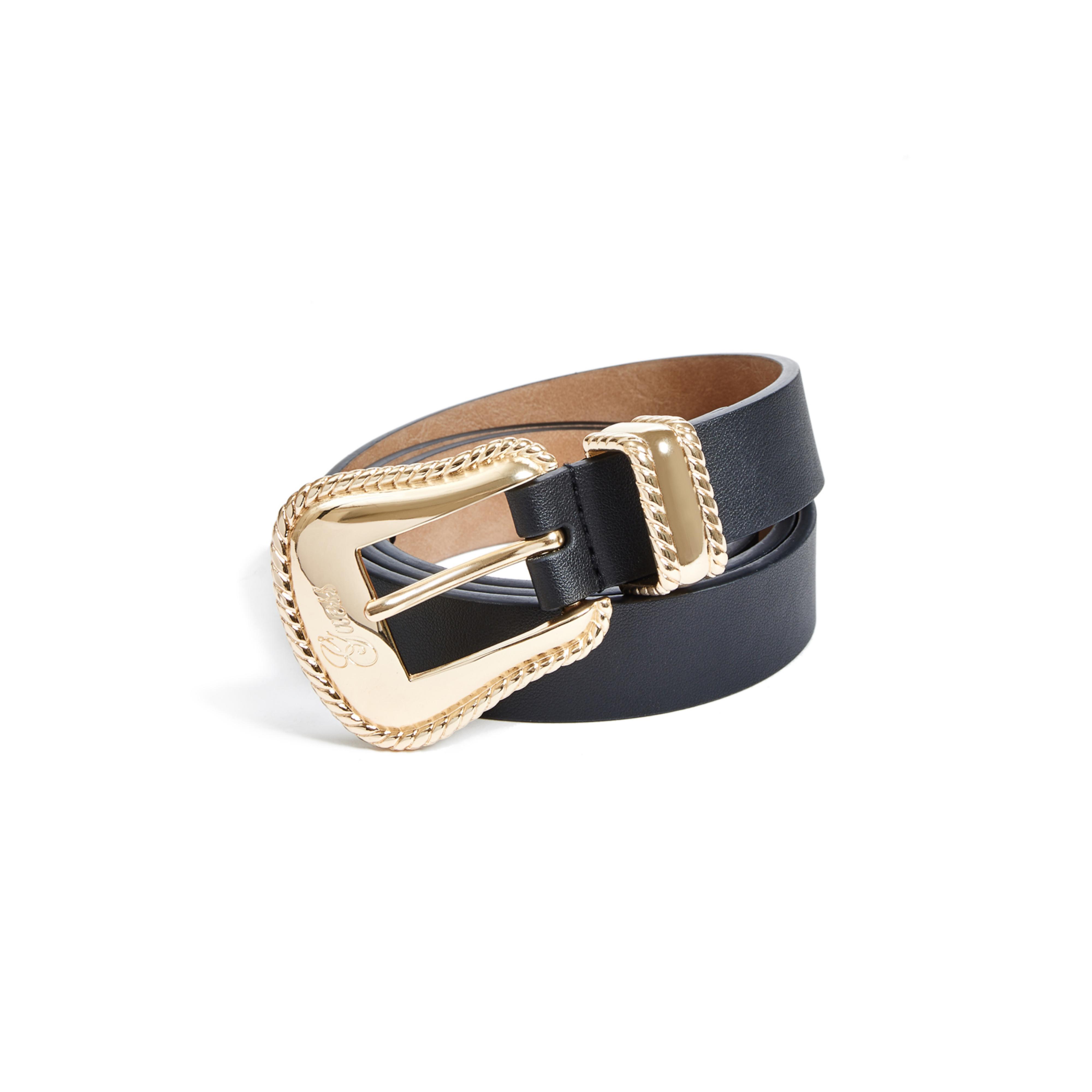Lyst Guess Skinny Western Belt in Black