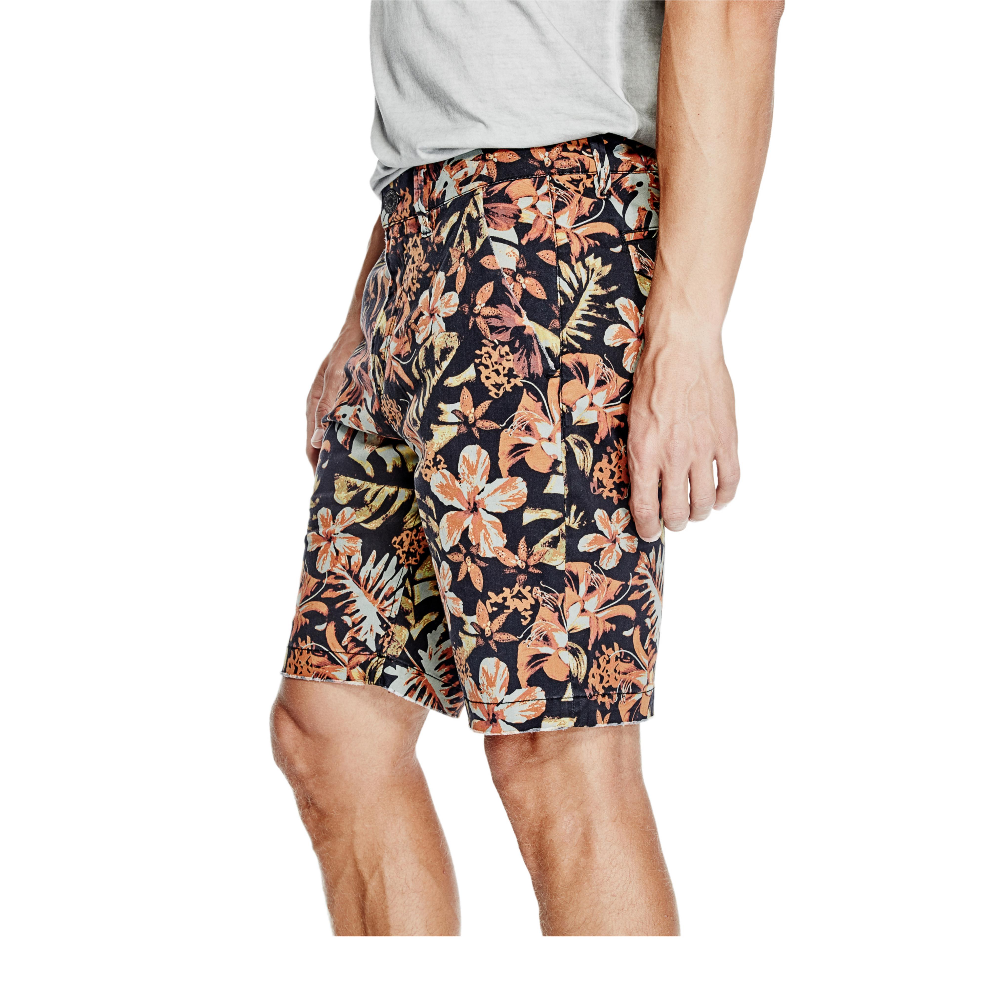 Lyst Guess Carter Jungle Camo Shorts in Black for Men