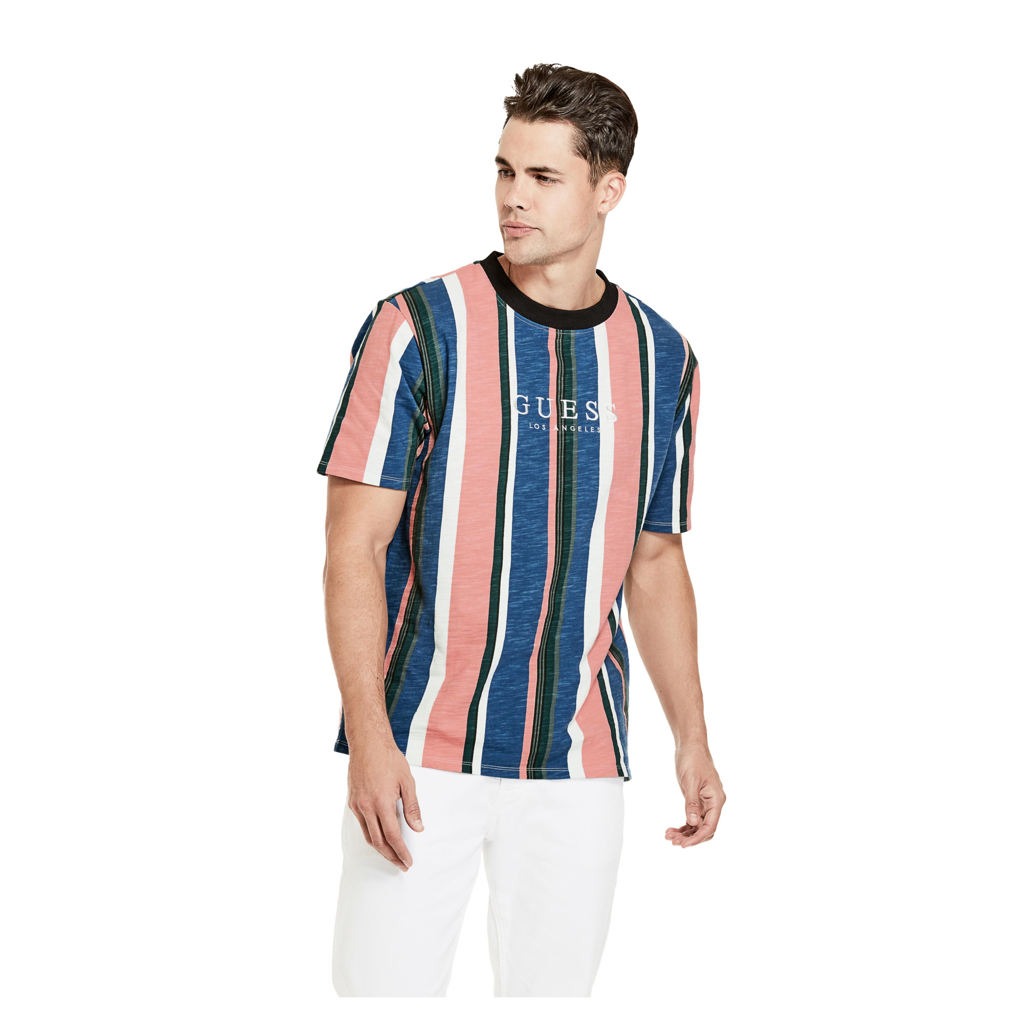 Guess Originals Oversized Sayer Striped Tee in Blue for Men | Lyst Canada