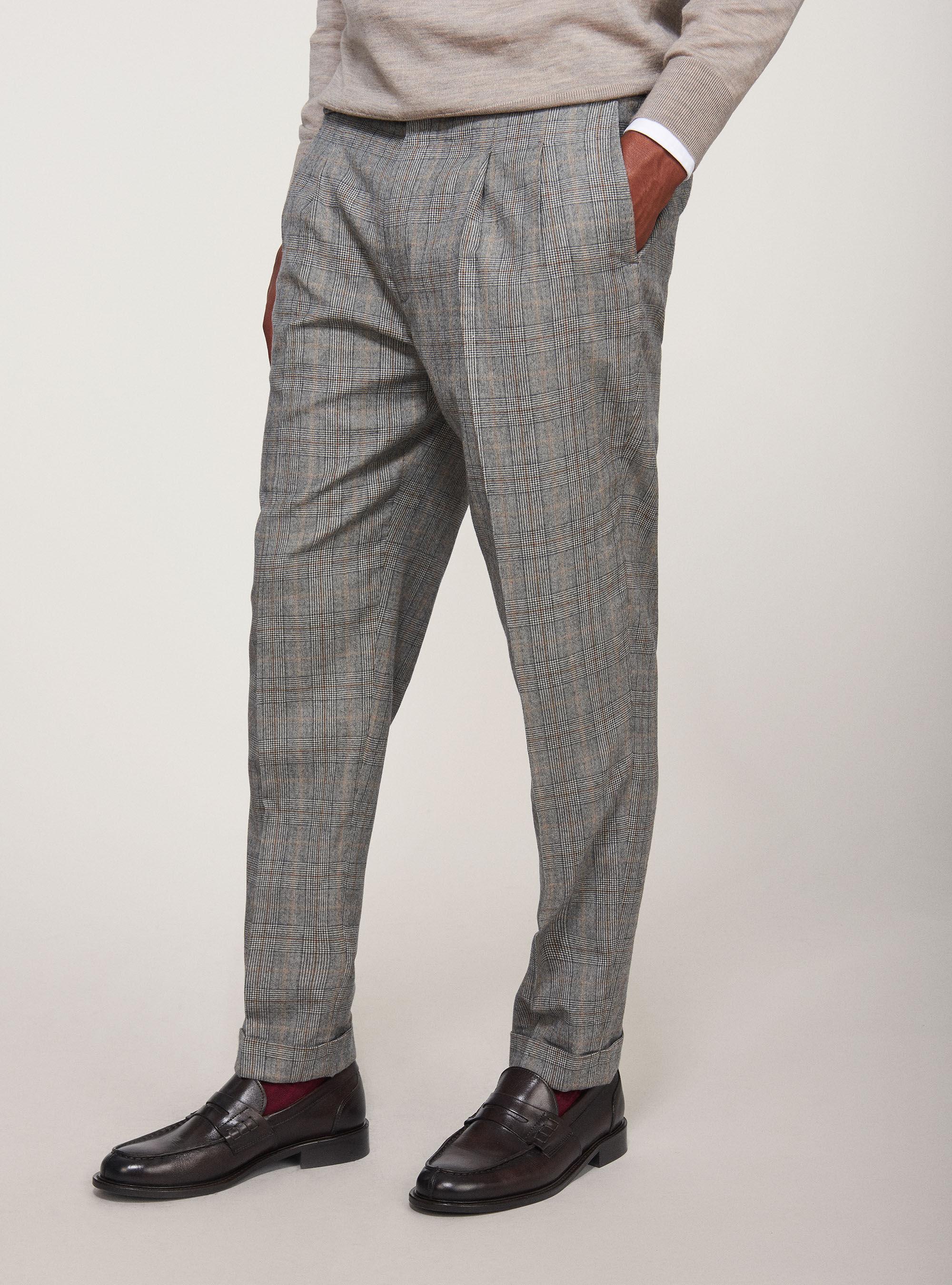 Pantalon de costume prince de galles en laine 120 superfine Gutteridge pour  homme en coloris Gris | Lyst