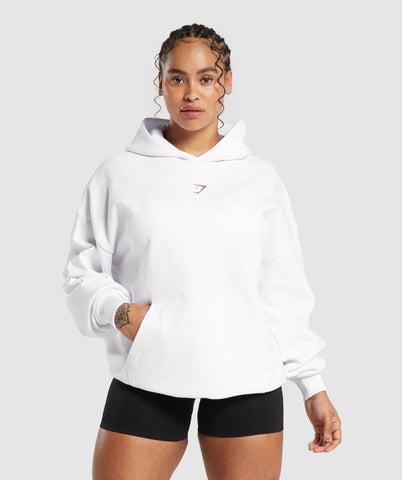 White gymshark hoodie hotsell