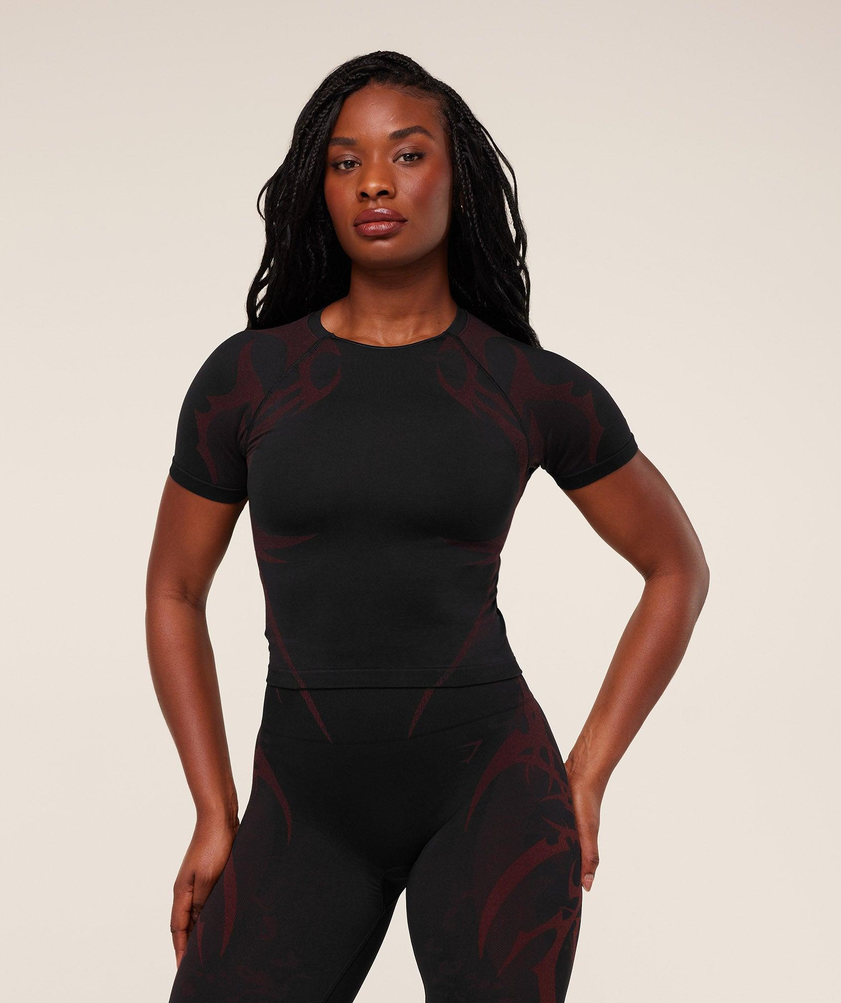 GYMSHARK Storm Seamless Top in Black | Lyst