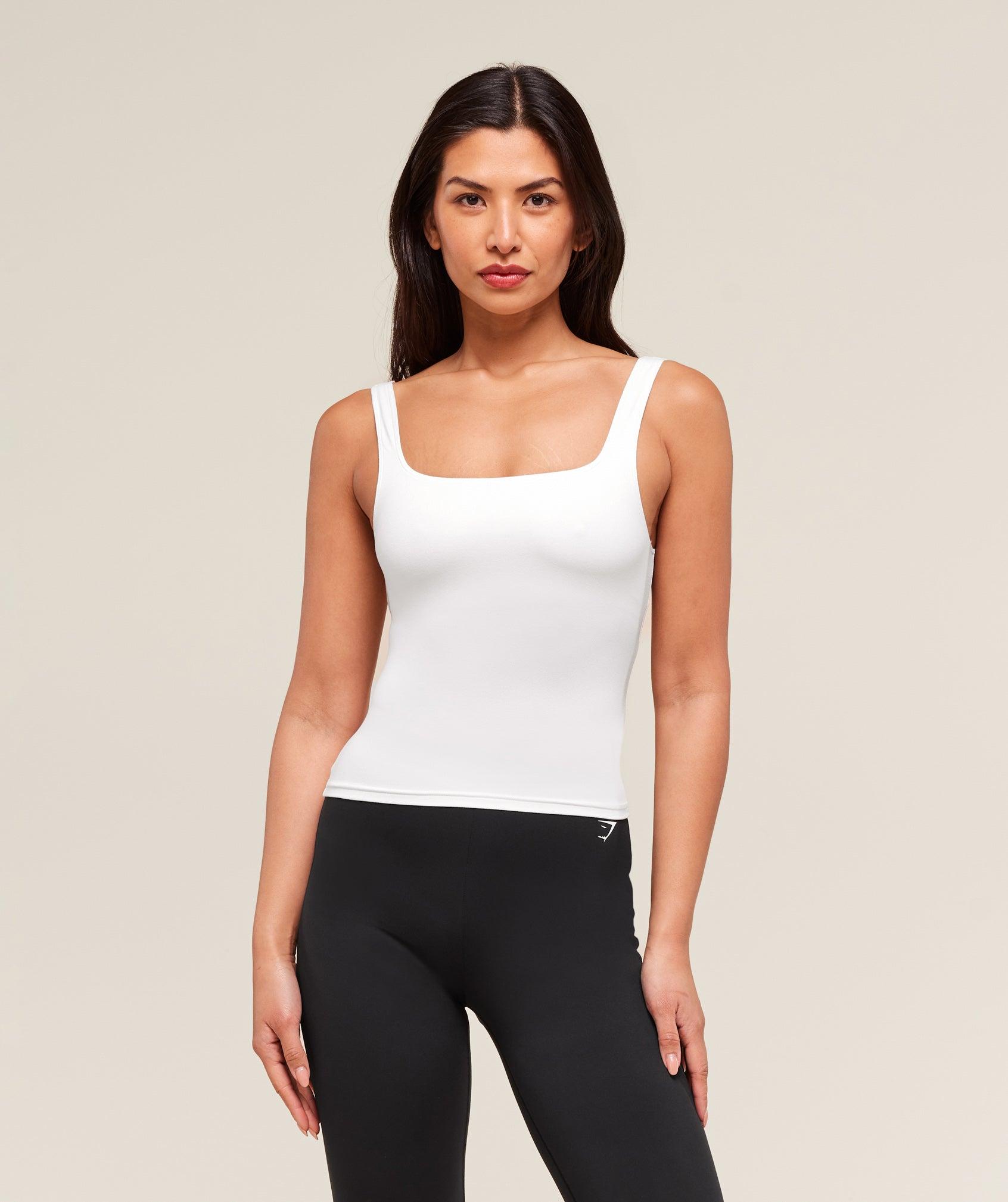 GYMSHARK Supersoft Tank in White Lyst UK
