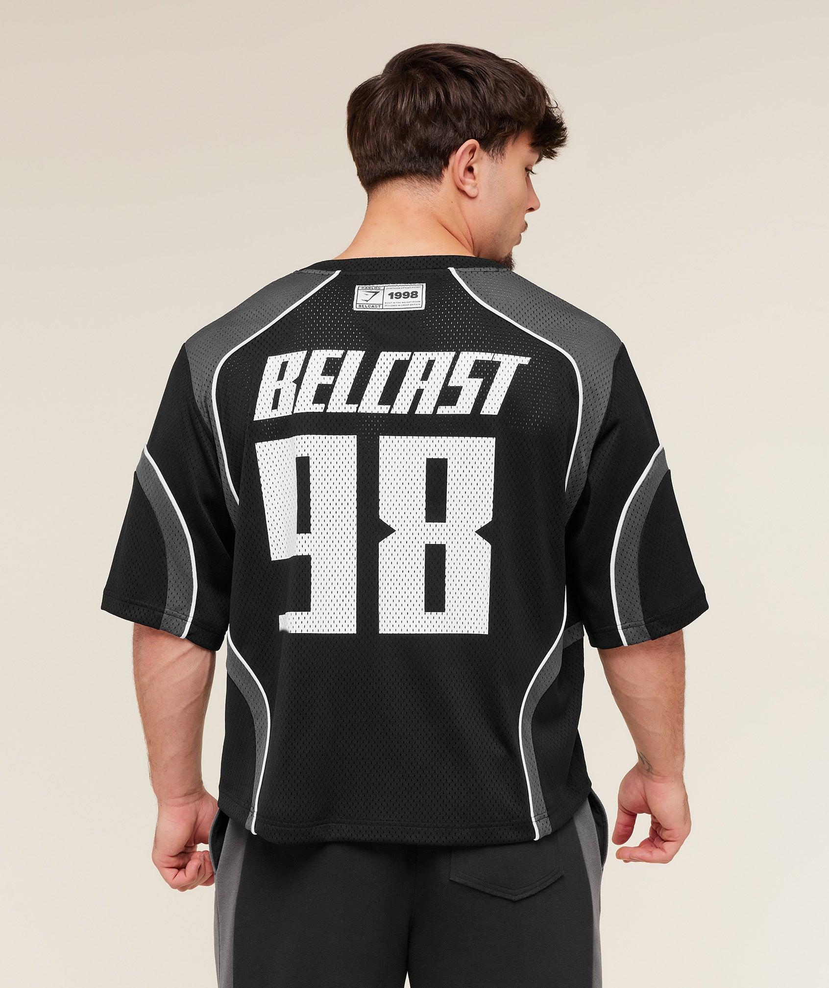 GYMSHARK X Carlos Belcast Mesh Jersey in Black for Men | Lyst