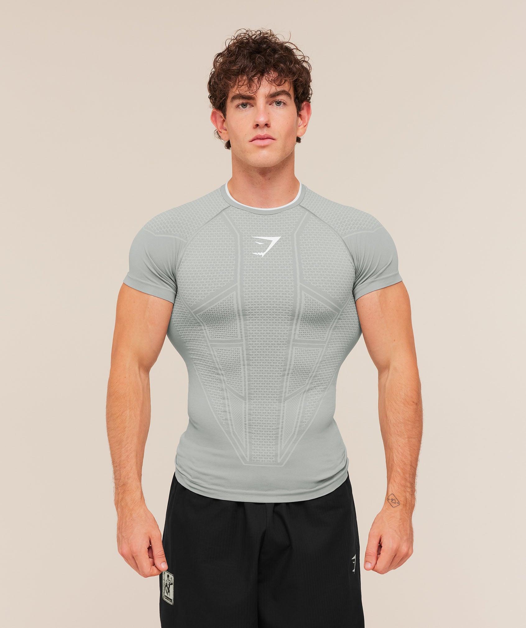 GYMSHARK Onyx V1 T-Shirt in Grey for Men | Lyst UK