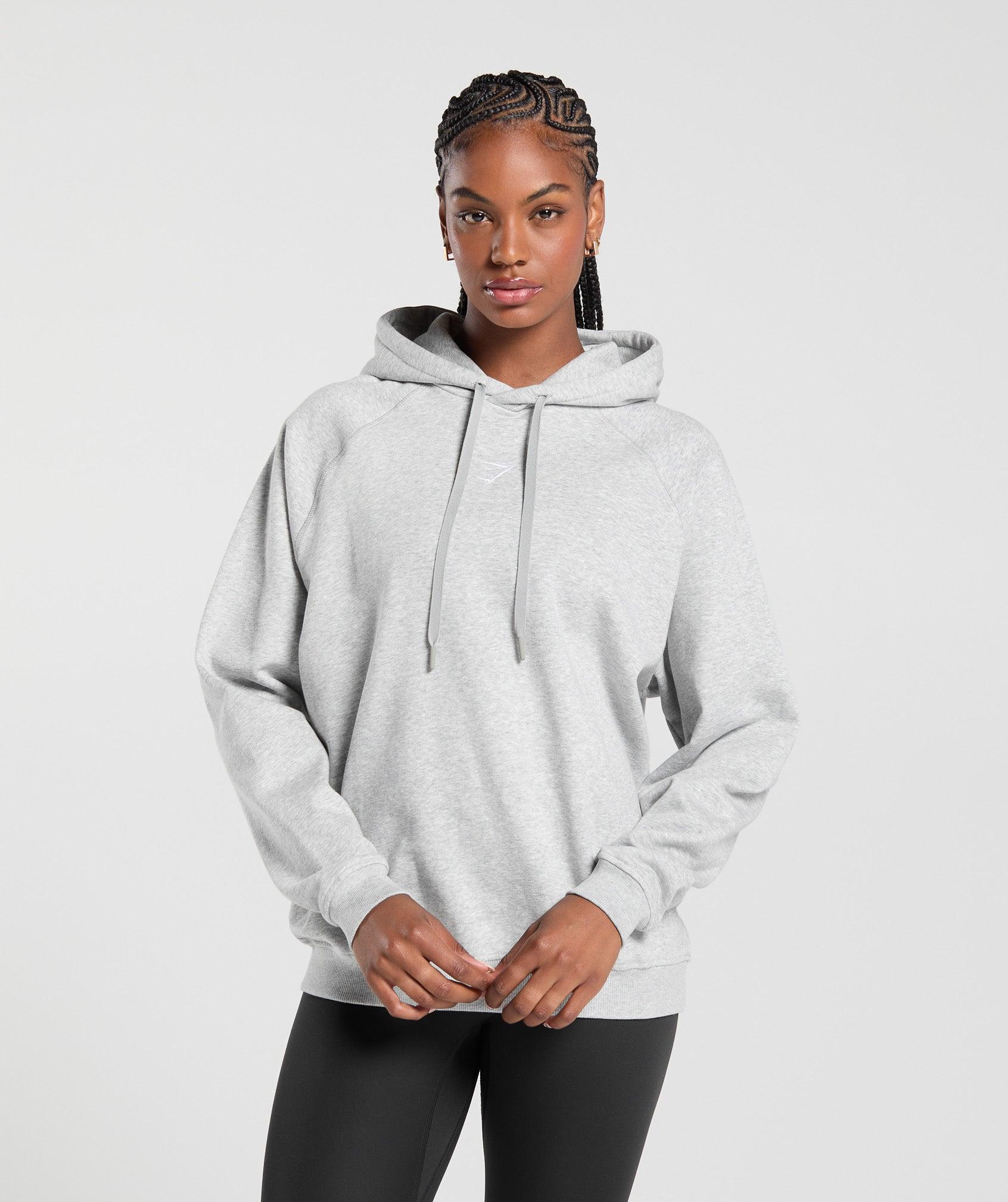 GYMSHARK Training Oversized Fleece Hoodie in Grey Lyst UK