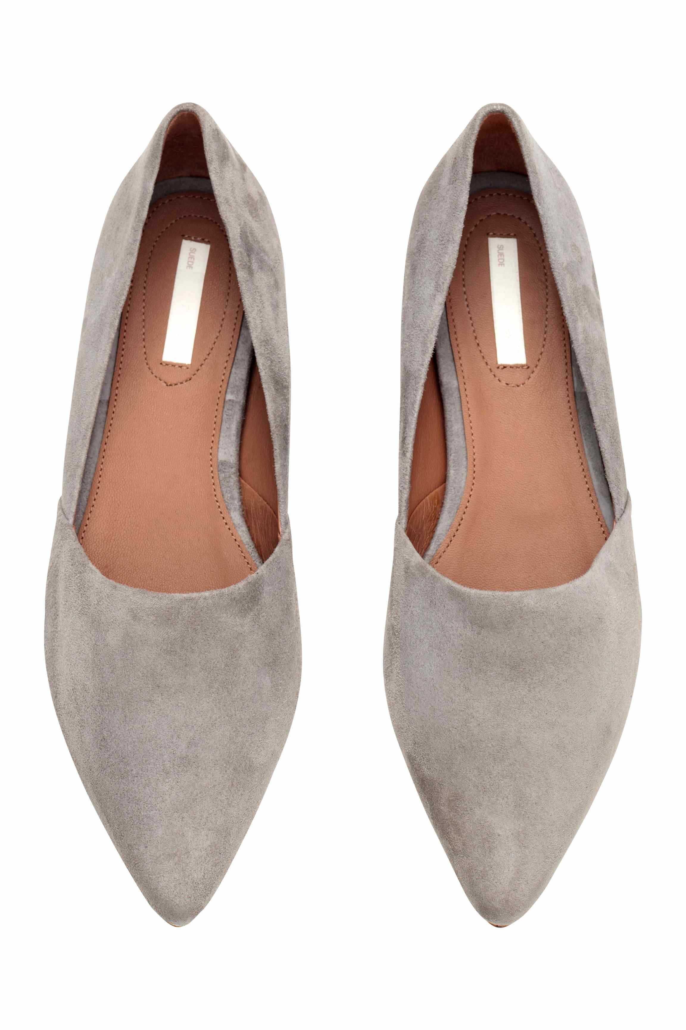 light grey flat shoes