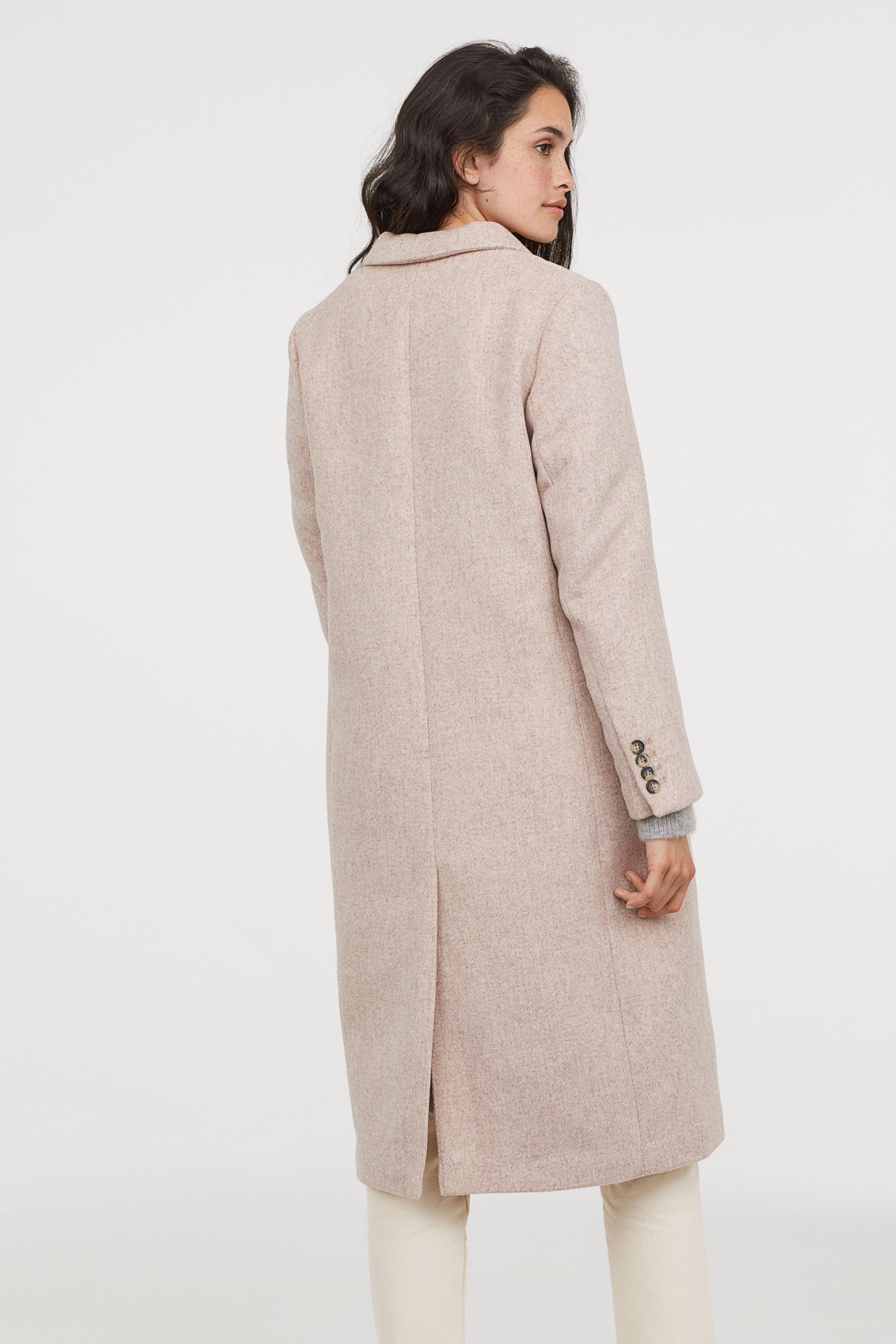 H\u0026M Wool-blend Coat in Light Beige 