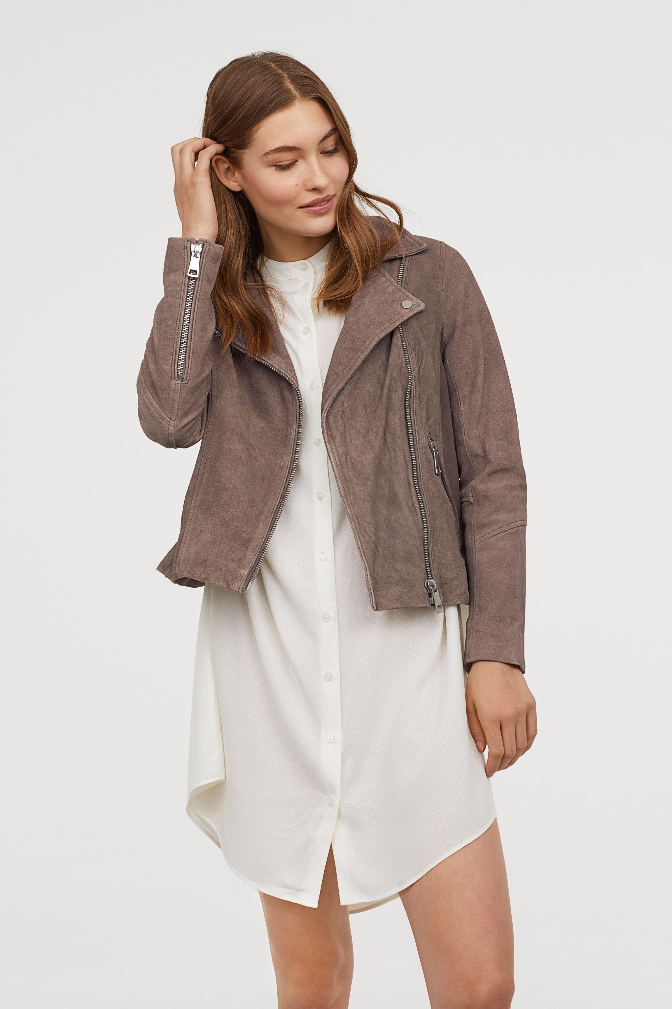 h and m suede jacket