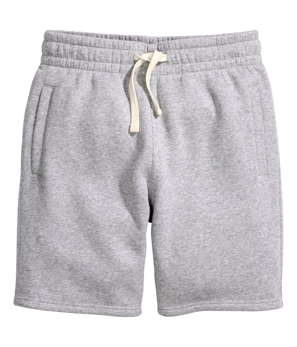h and m grey shorts
