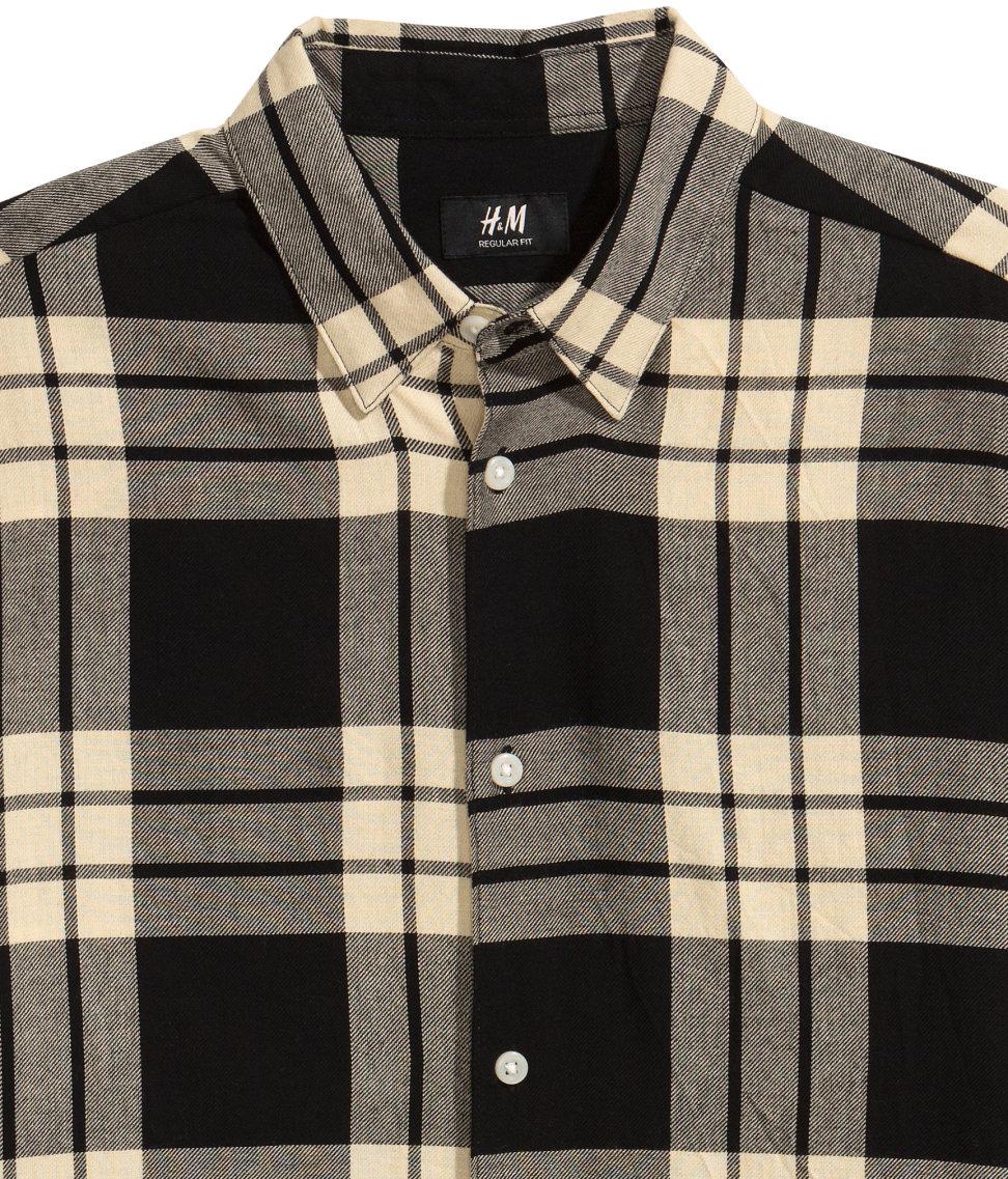 h&m black flannel