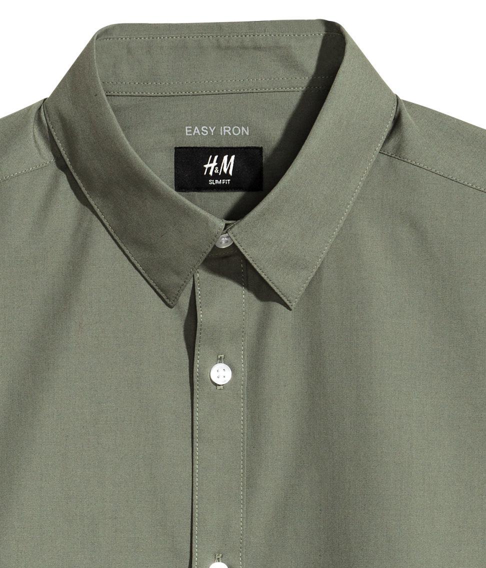 h and m easy iron shirt