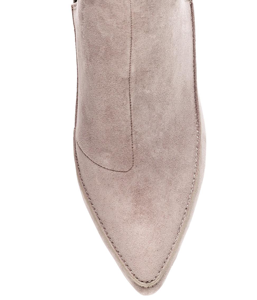 light gray ankle booties