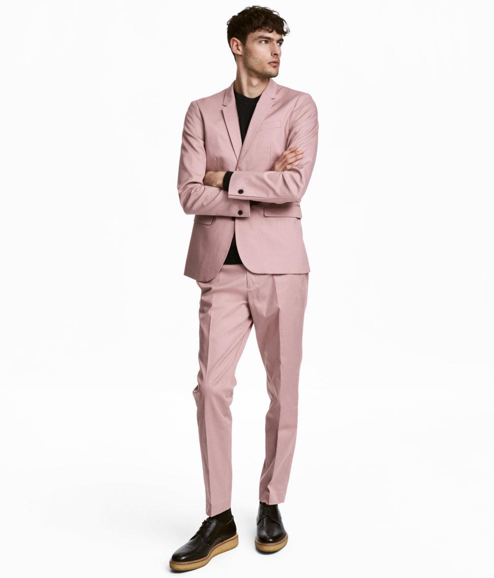 h&m pink suit