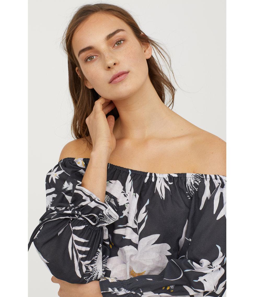 h&m off the shoulder jumpsuit