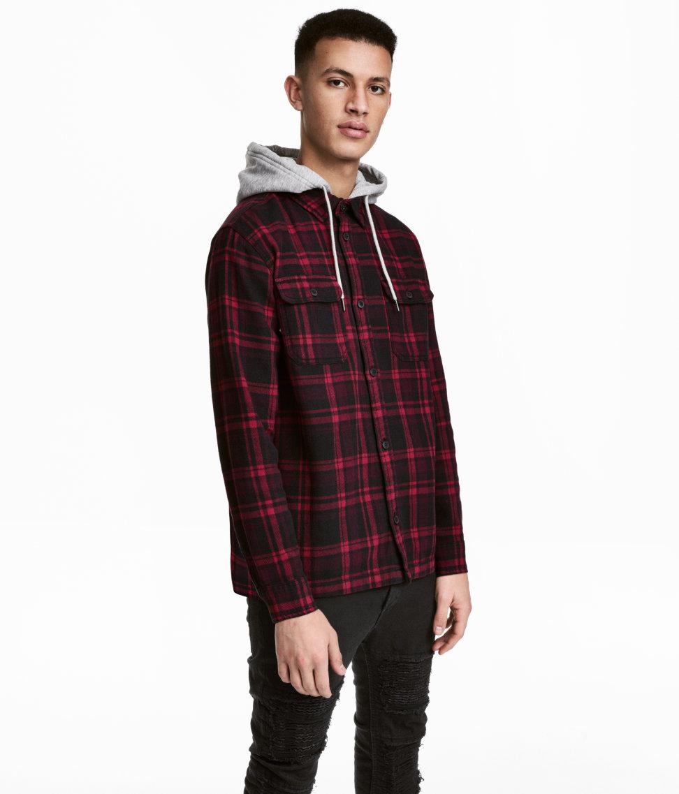 hooded flannel h&m