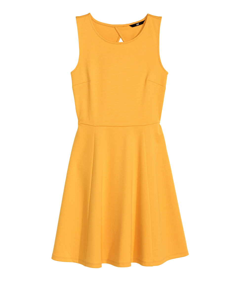 H&M Synthetic Sleeveless Dress in Mustard Yellow (Yellow) - Lyst