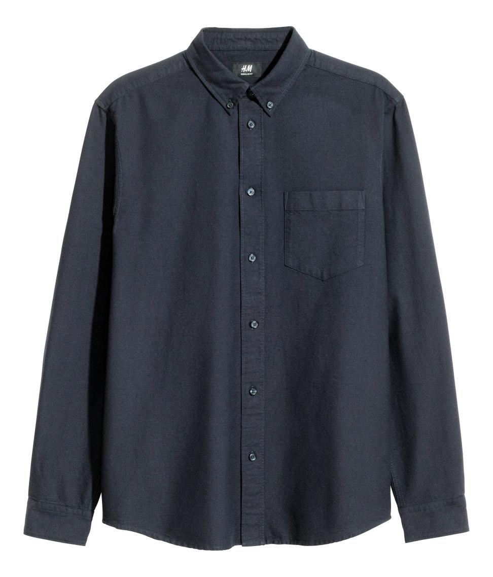 Lyst - H&M Oxford Shirt Regular Fit in Blue for Men