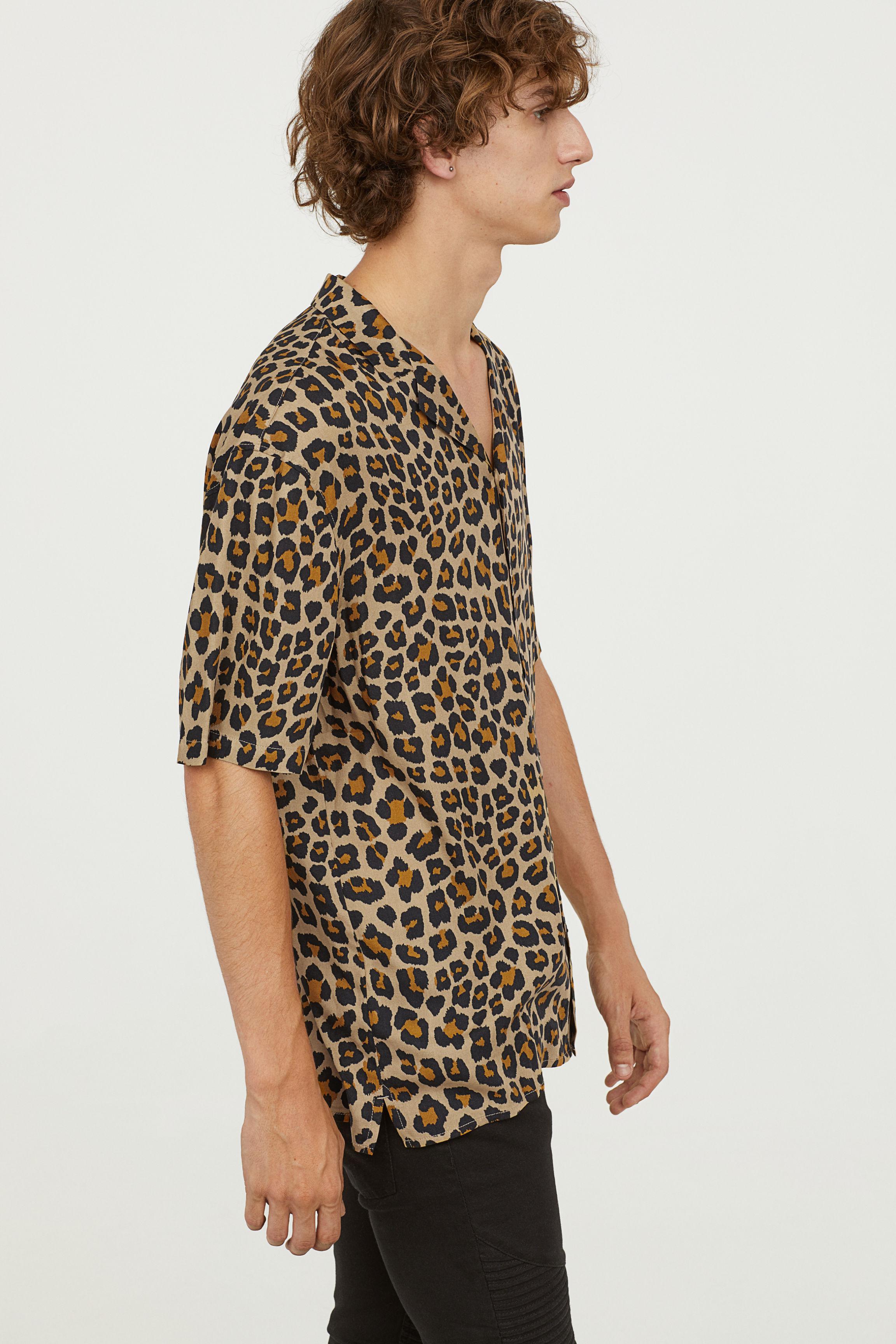 H&M Patterned Resort Shirt in Natural for Men | Lyst
