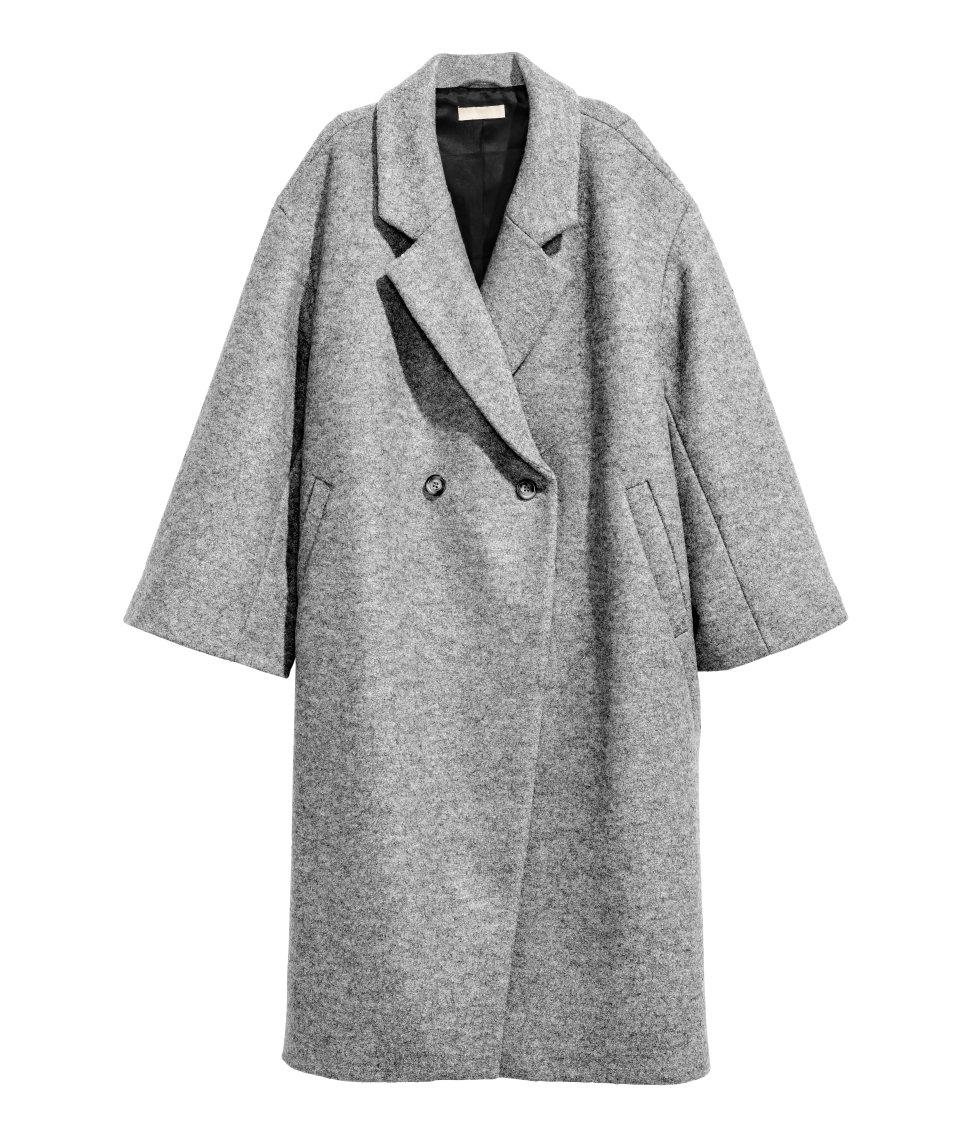 oversized gray coat
