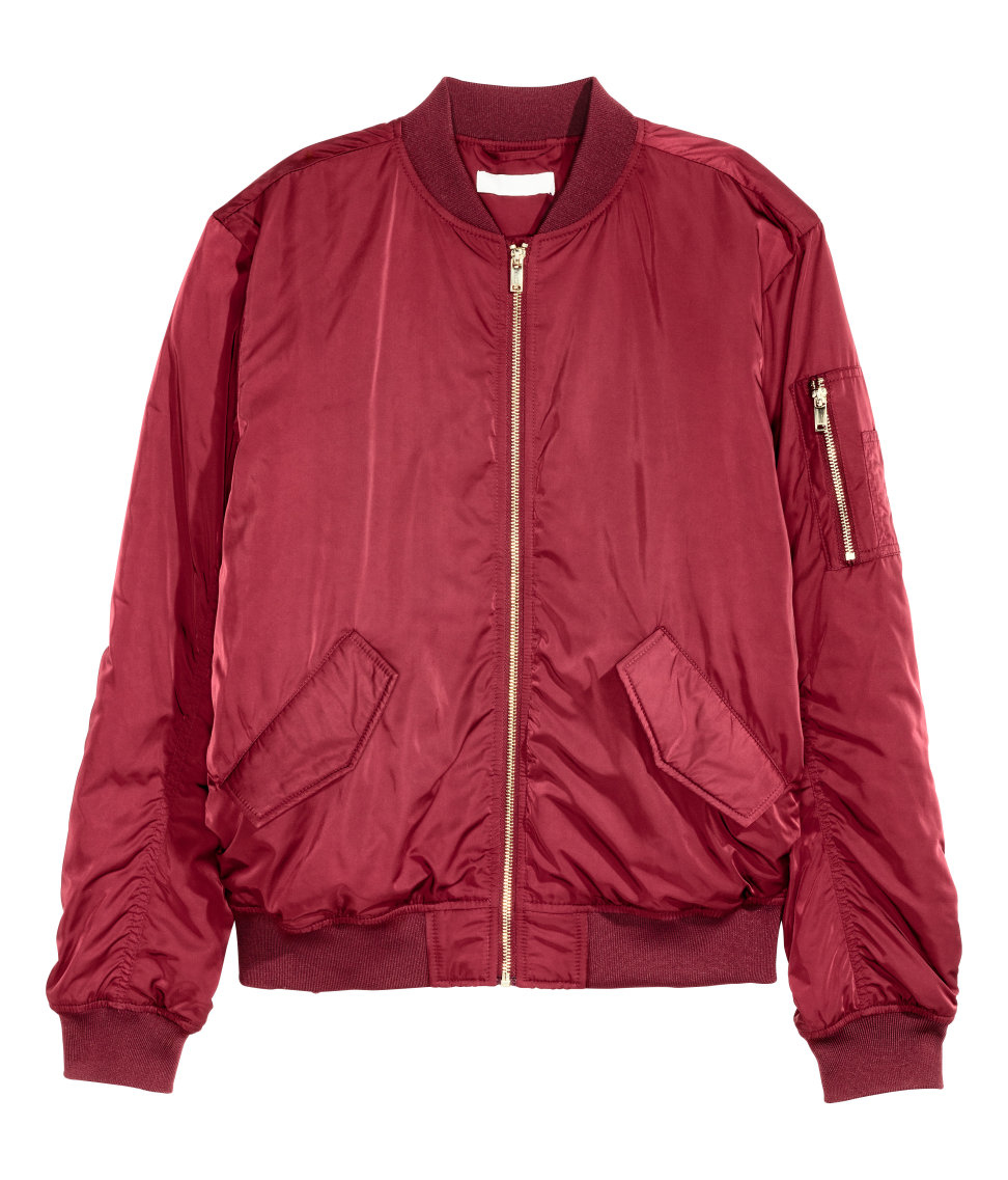red leather jacket h&m