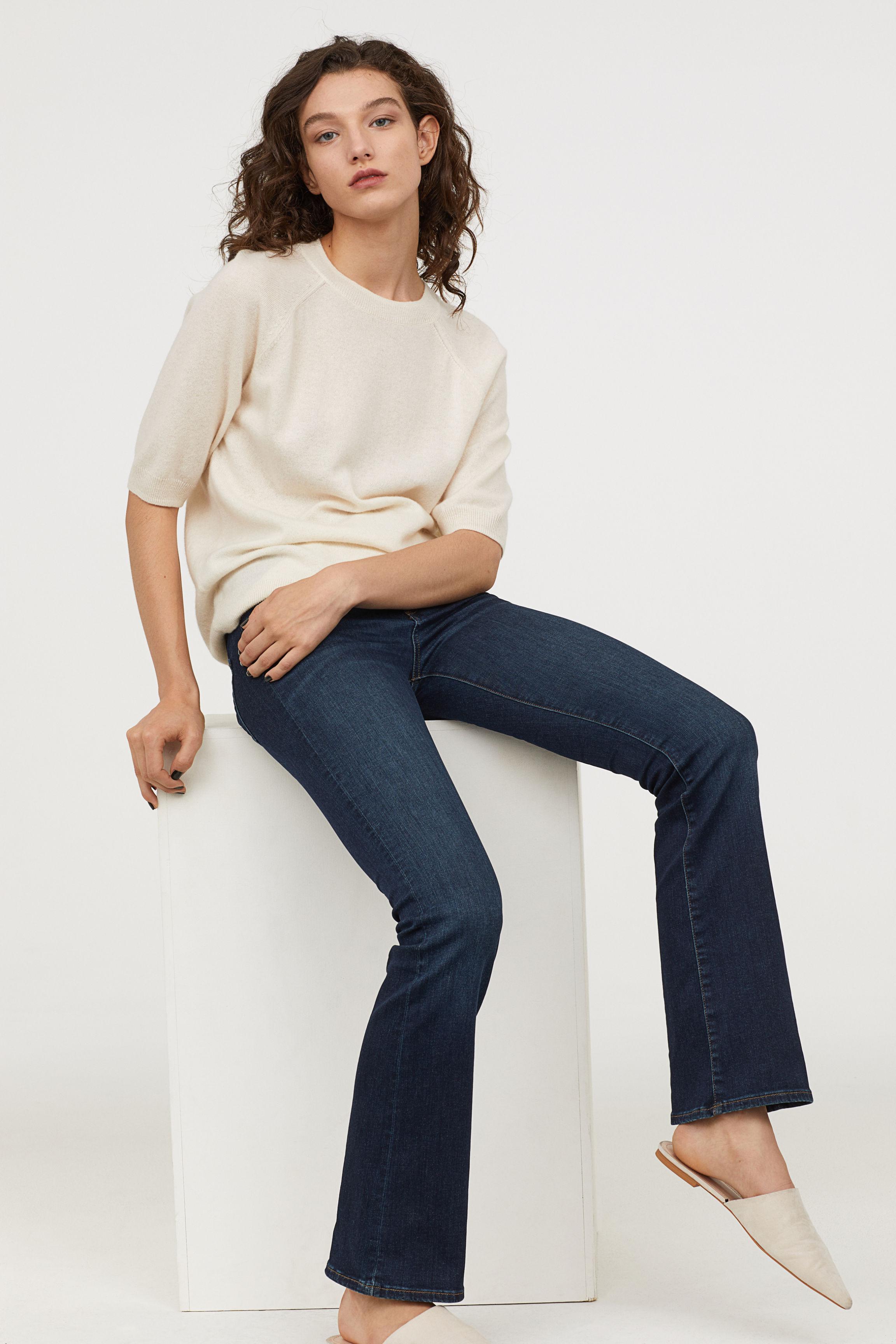 H\u0026M Denim Shaping Bootcut Regular Jeans in Dark Denim Blue (Blue) | Lyst UK