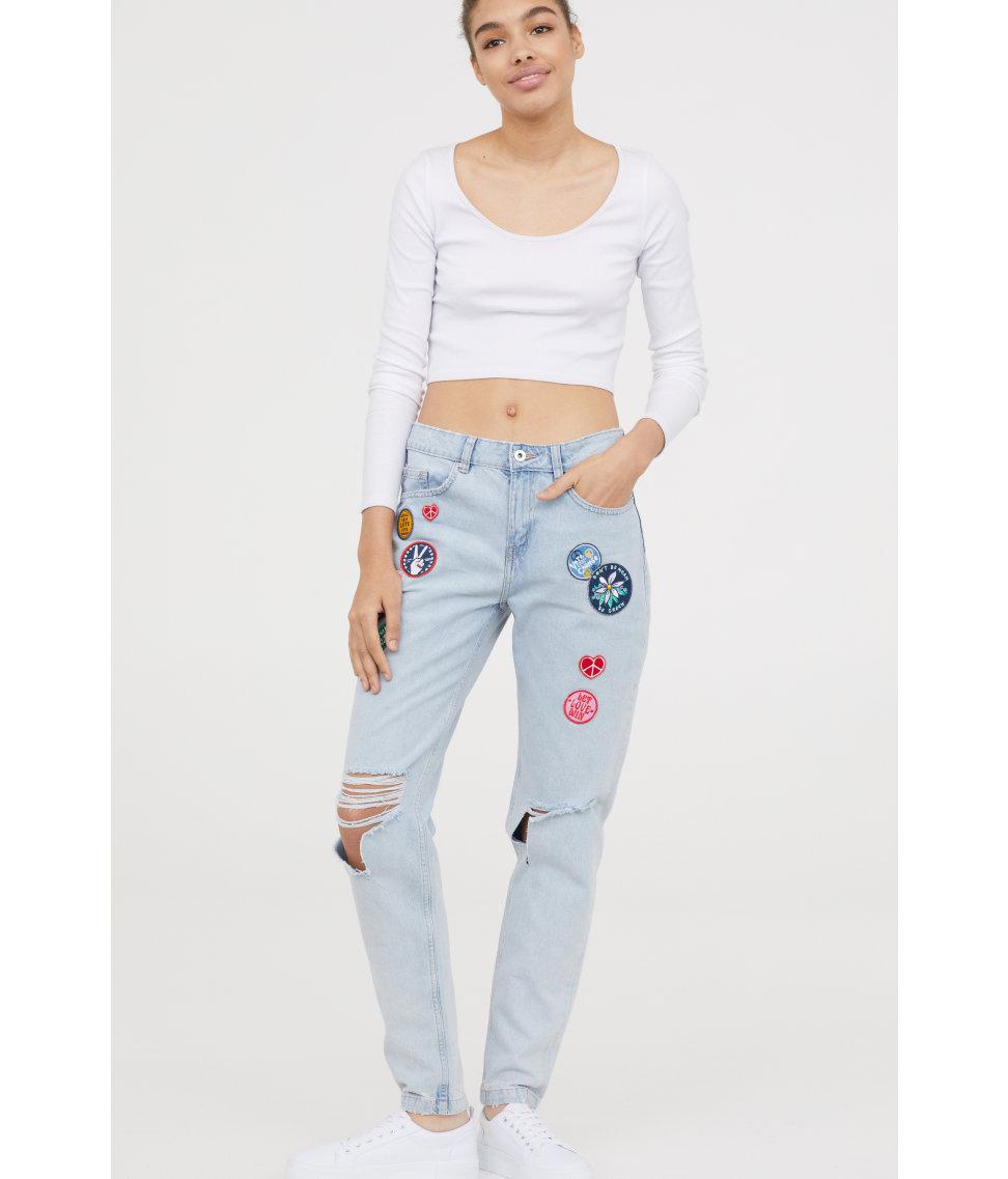 boyfriend slim low jeans