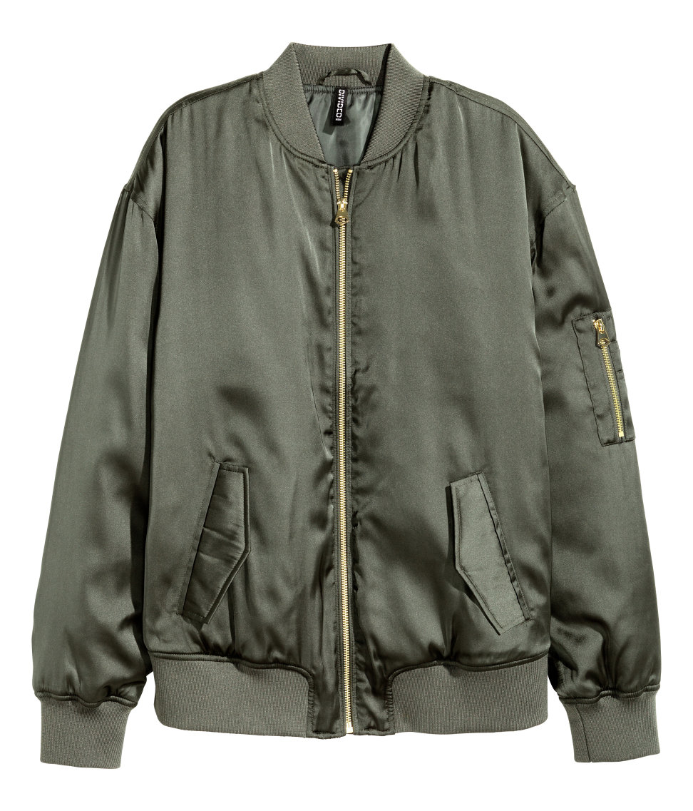 h and m olive green jacket
