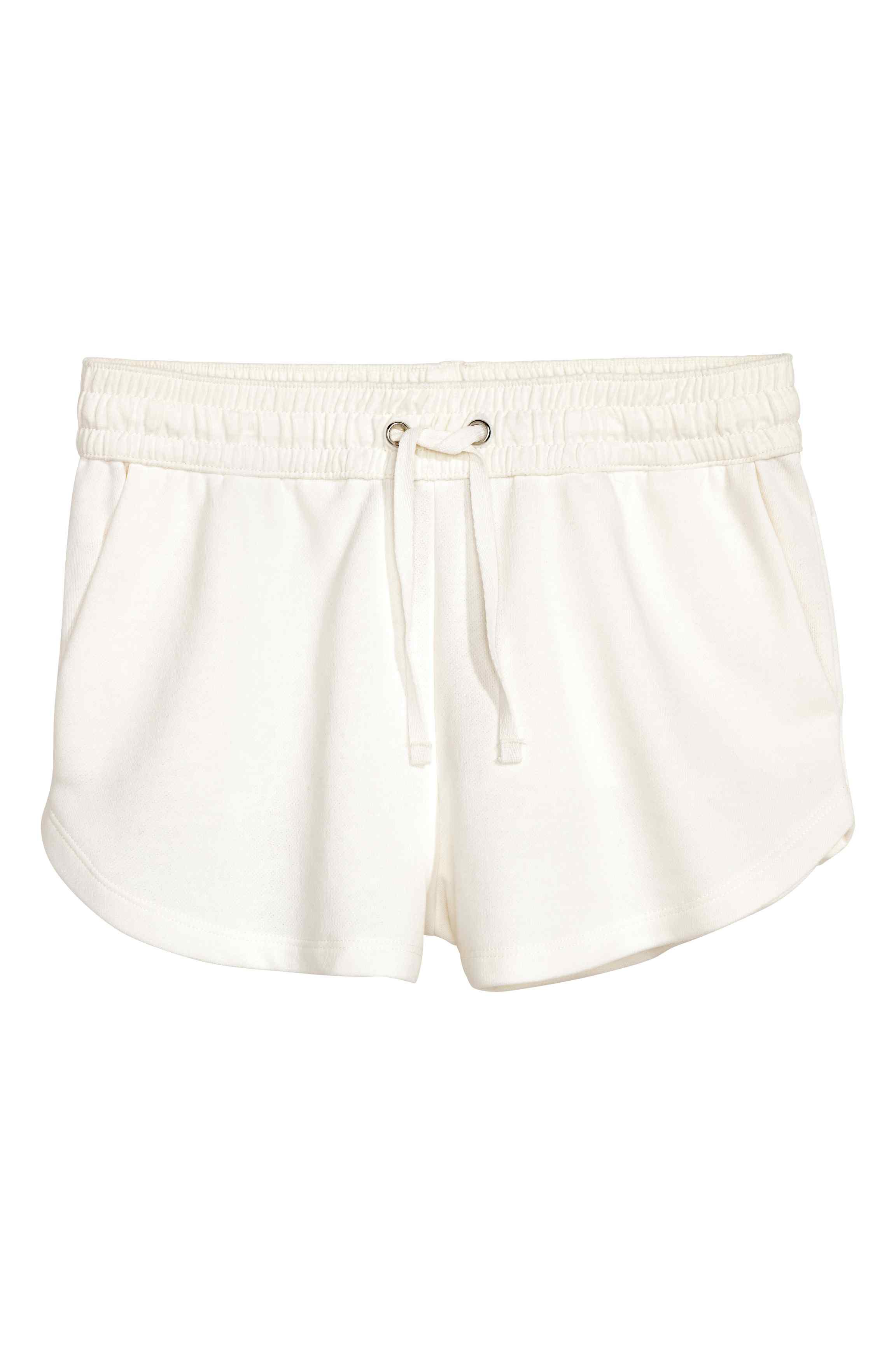 white sweatshirt shorts
