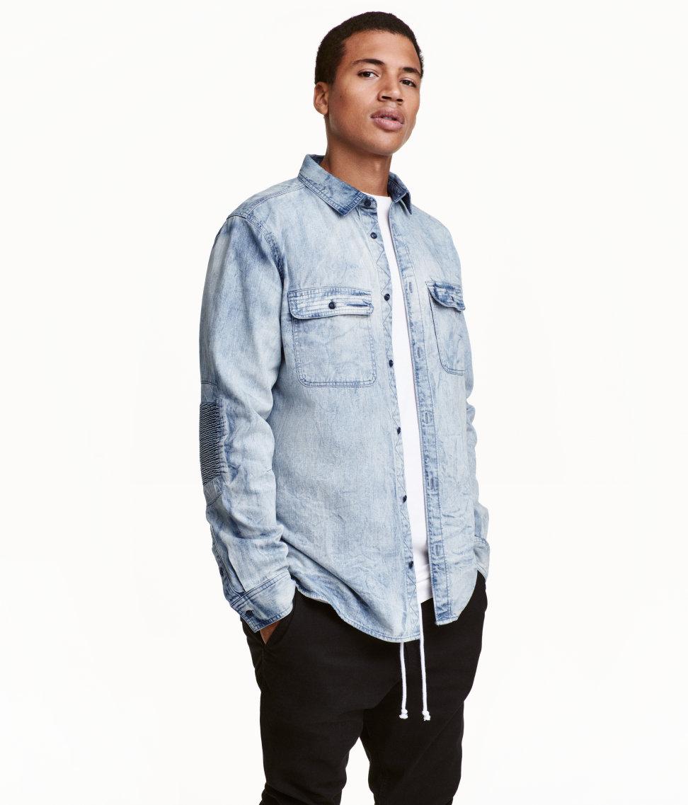 h and m denim shirt