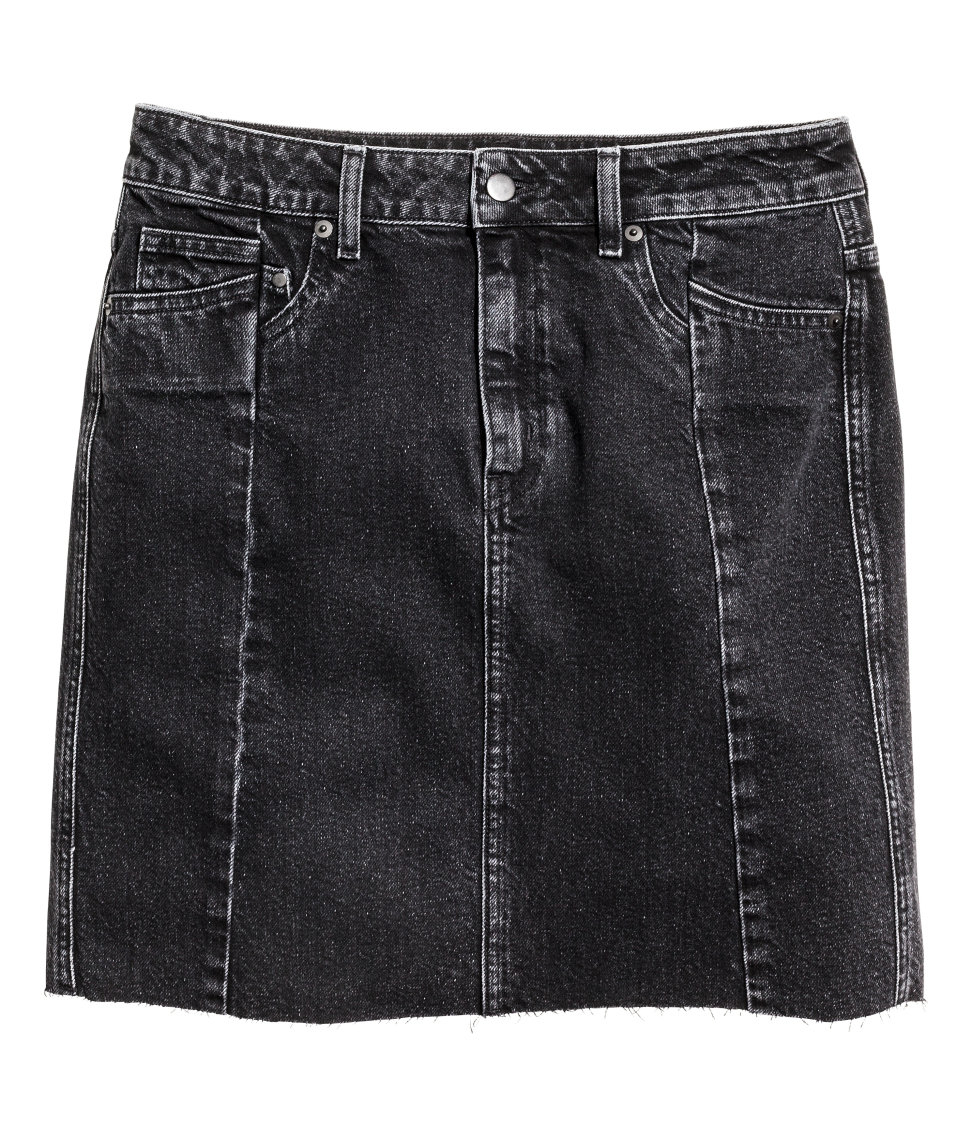 Lyst H&M Denim Skirt in Gray