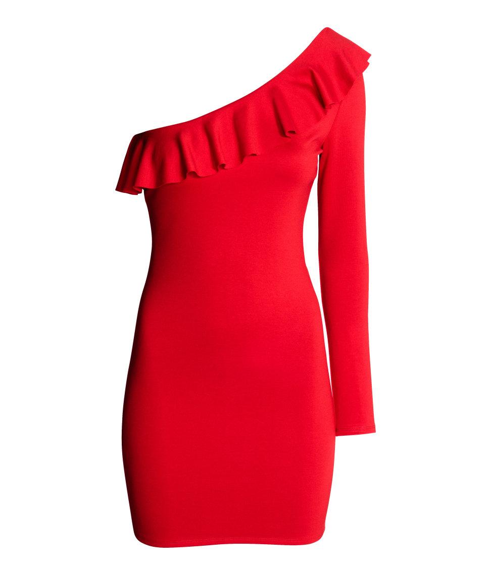 h&m red dress