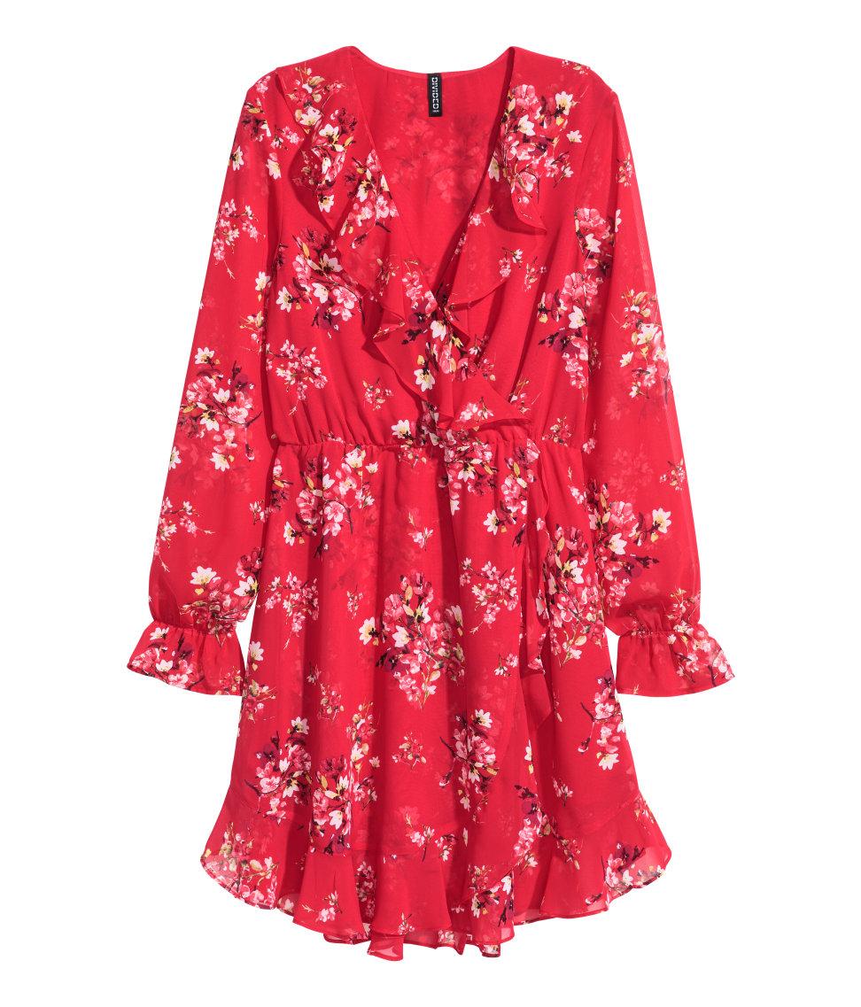 Lyst - H&M Wrap Dress in Red
