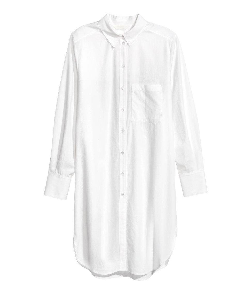 Lyst - H&M Long Shirt in White