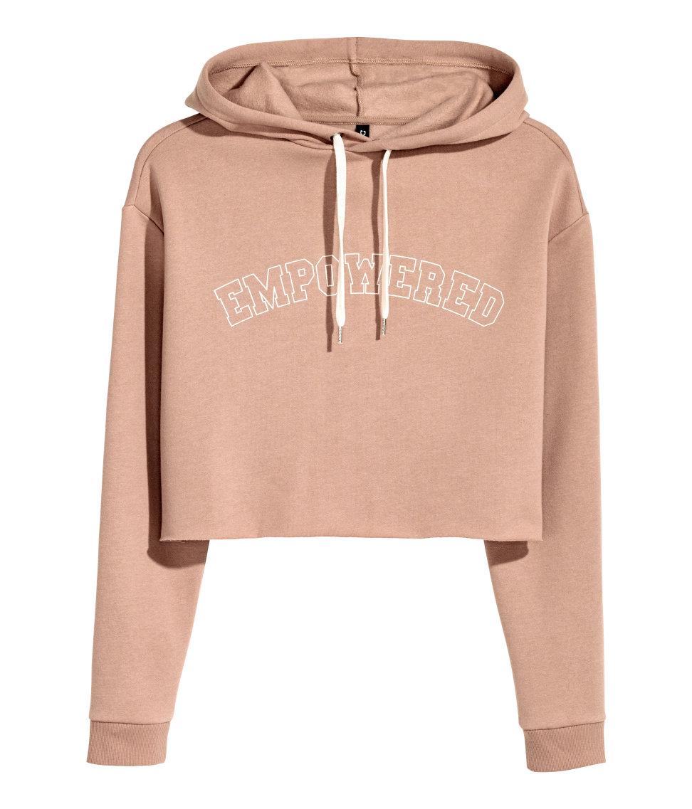 h and m cropped hoodie