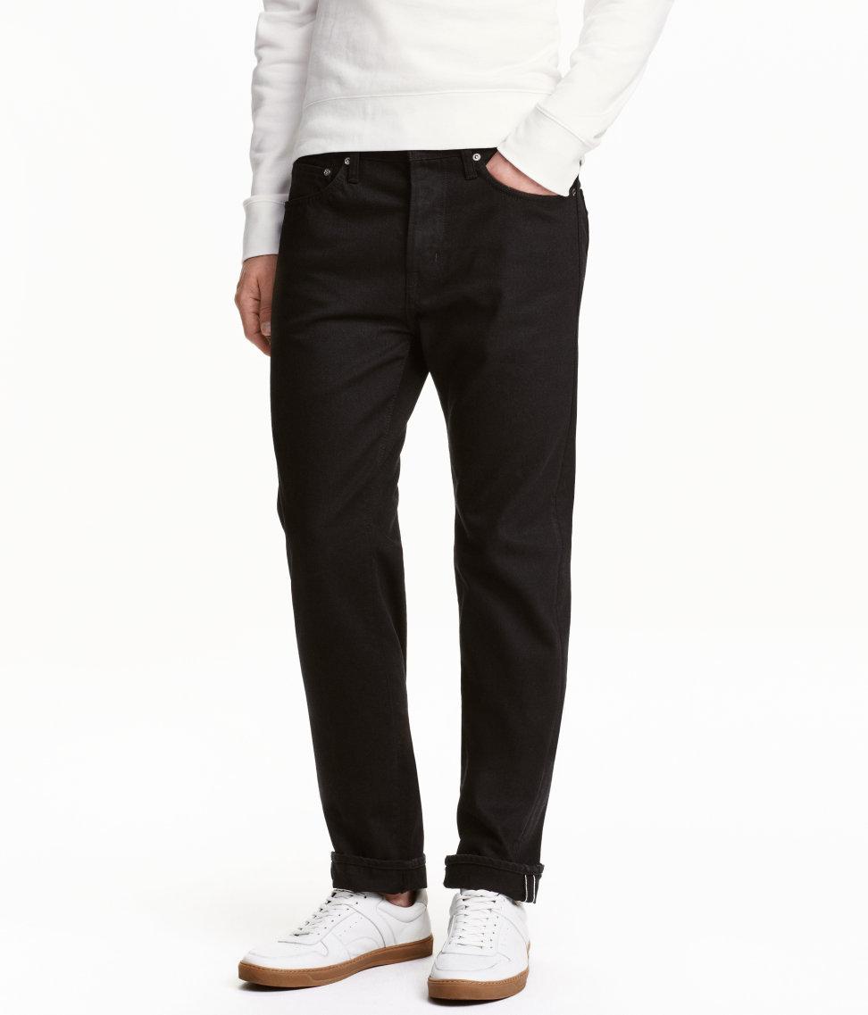 h&m straight regular jeans mens