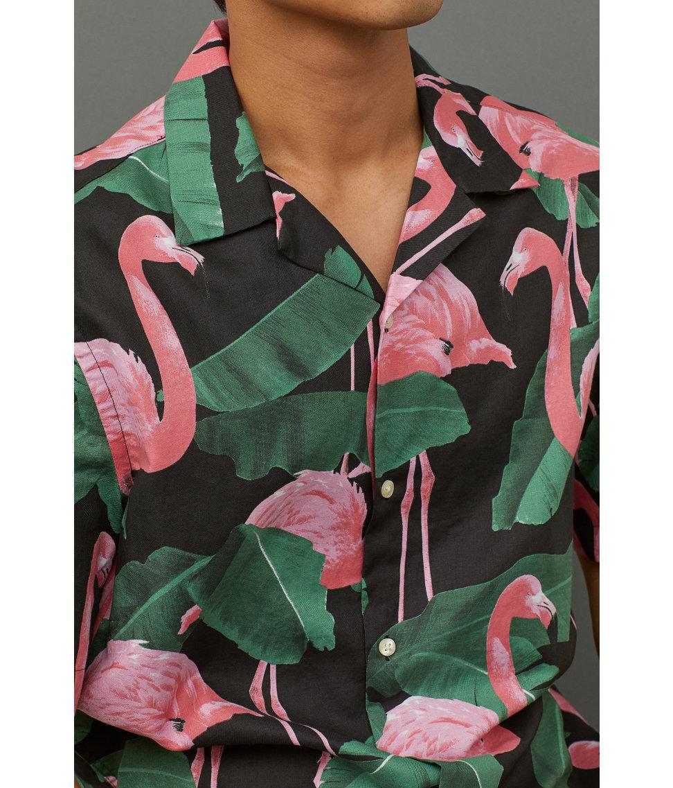 h and m flamingo shirt