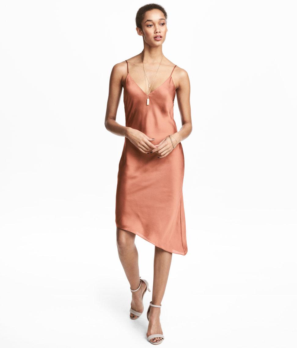 h and m satin dress
