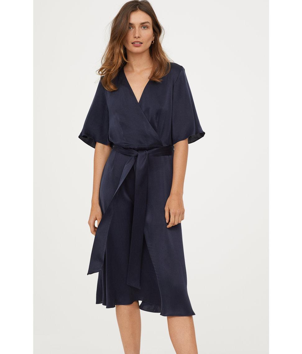 h&m silk dress