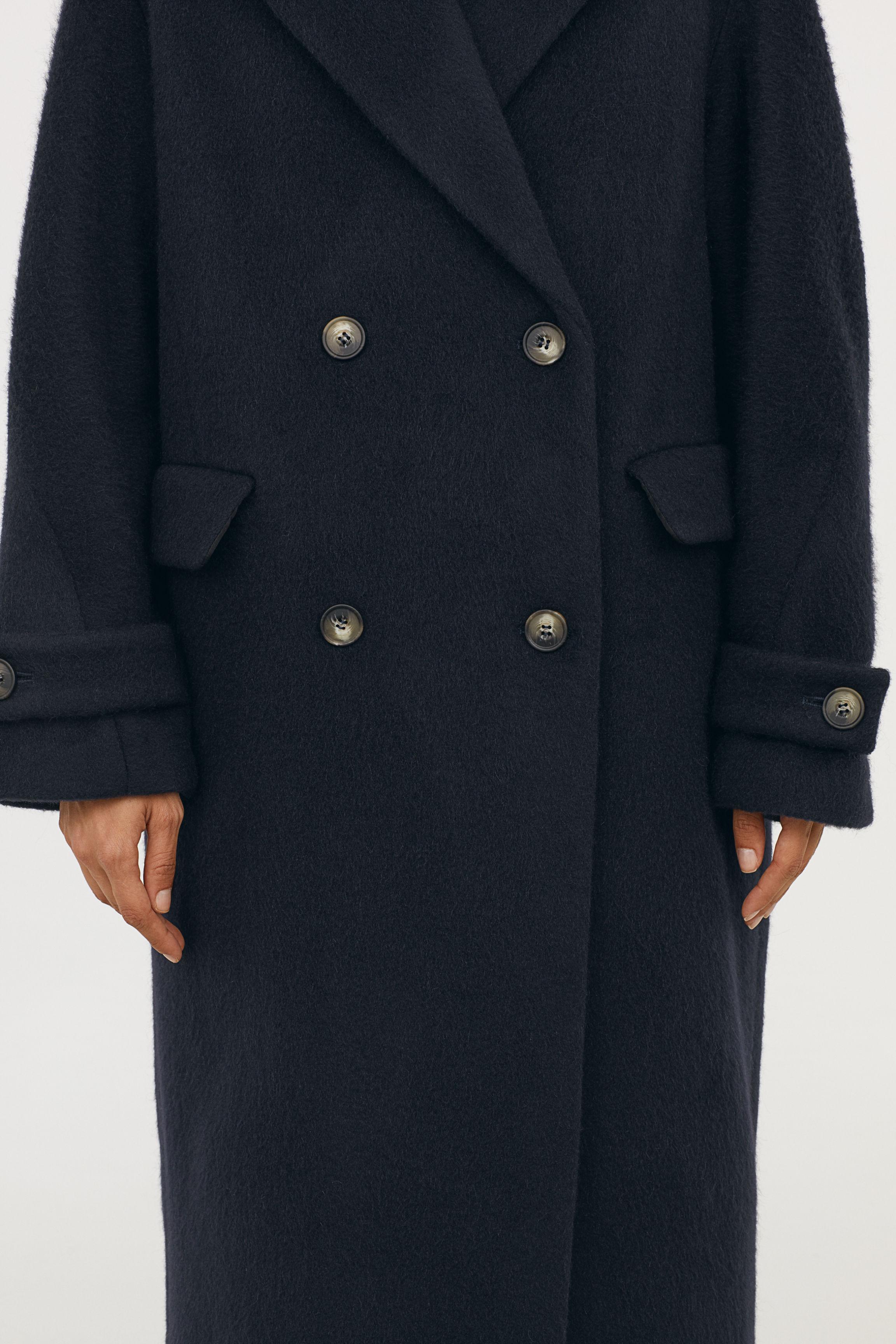 h&m double breasted wool coat