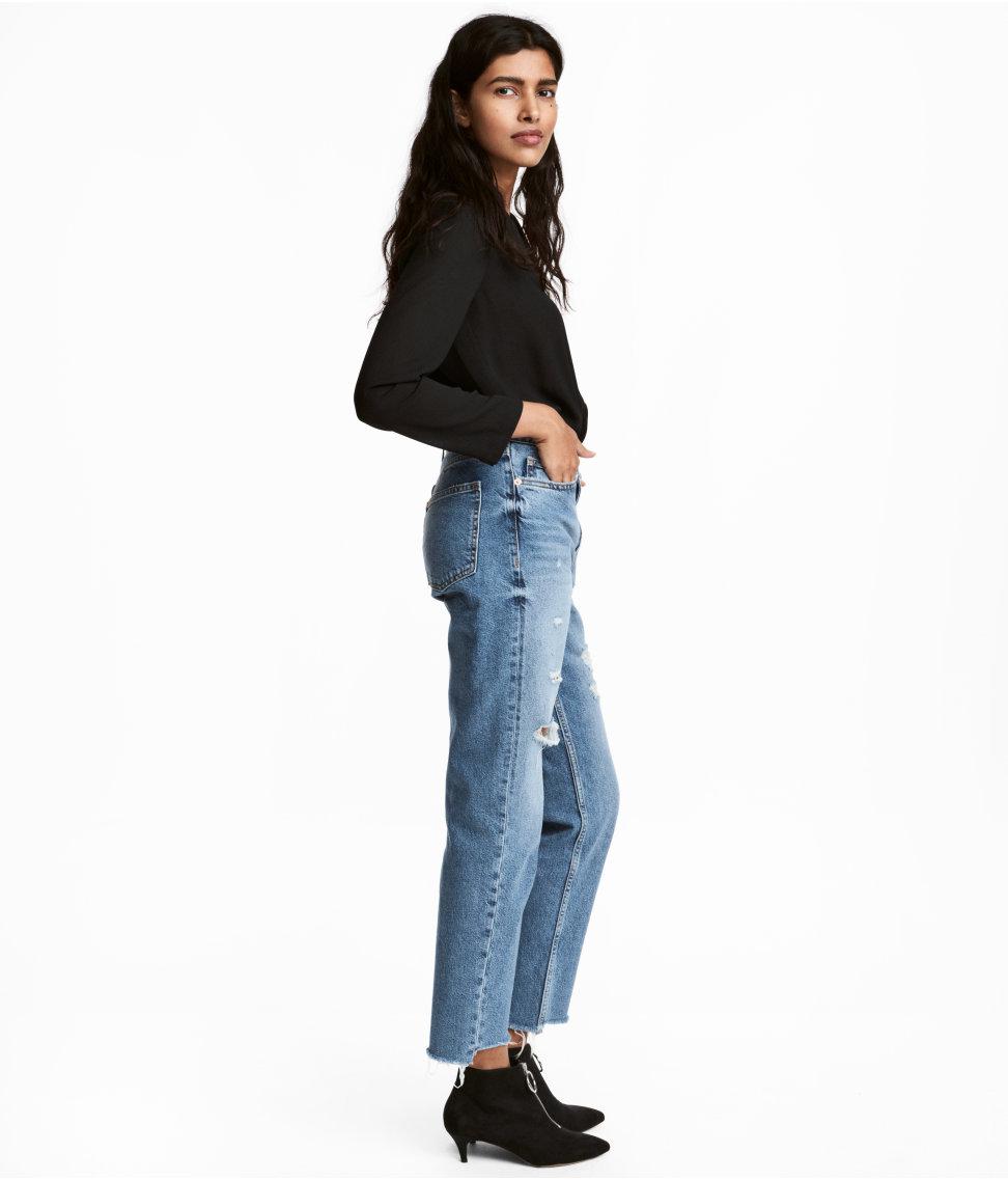 h&m straight high ankle jeans