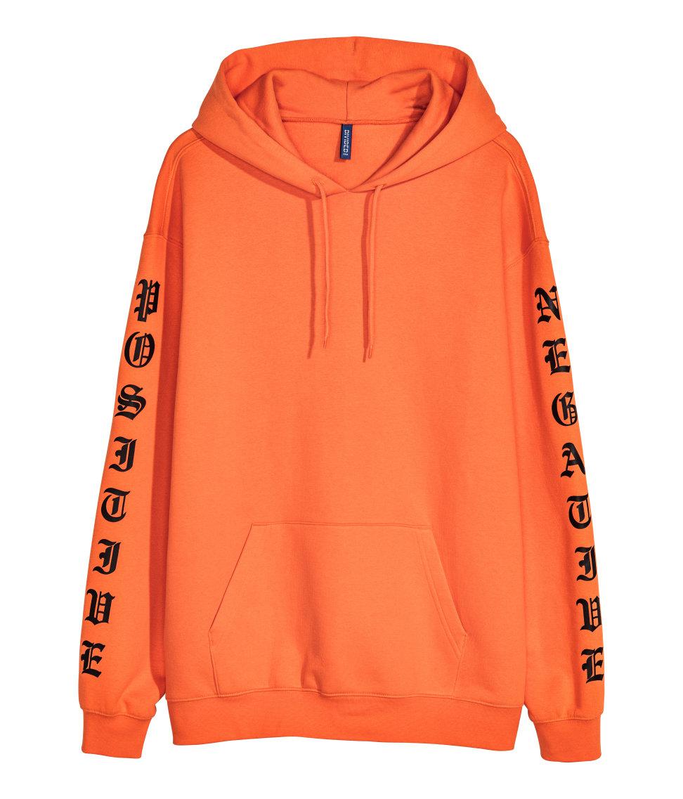 hoodie orange h&m