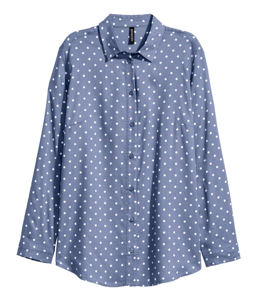 Lyst H&M Viscose Shirt in Blue
