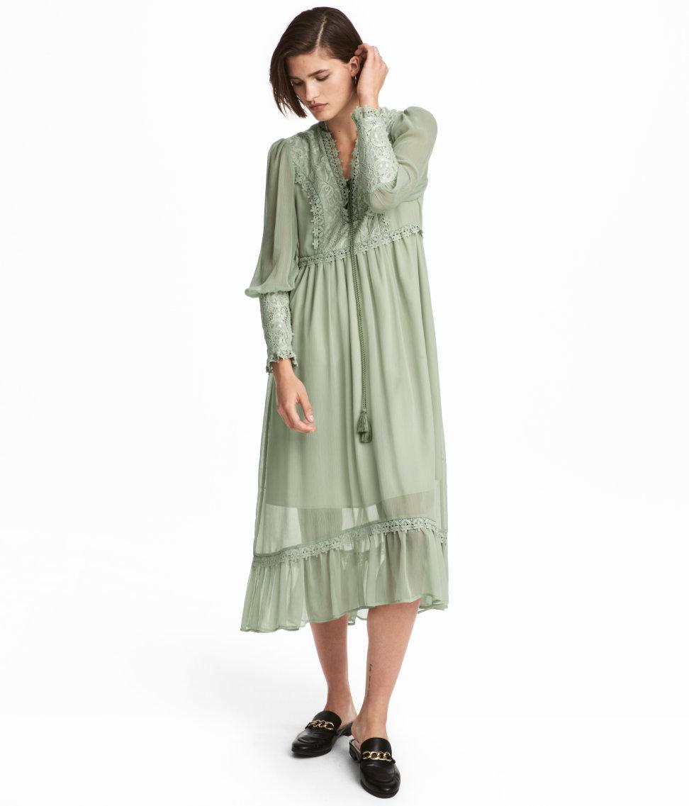 h and m chiffon dress