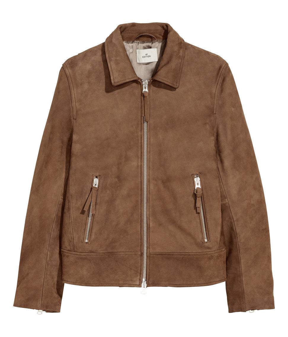 H&M Suede Jacket in Brown for Men | Lyst