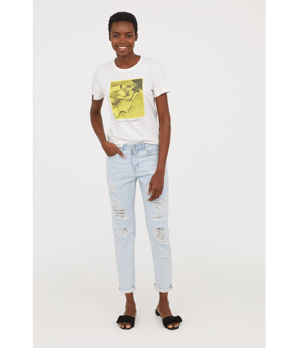 boyfriend low ripped jeans