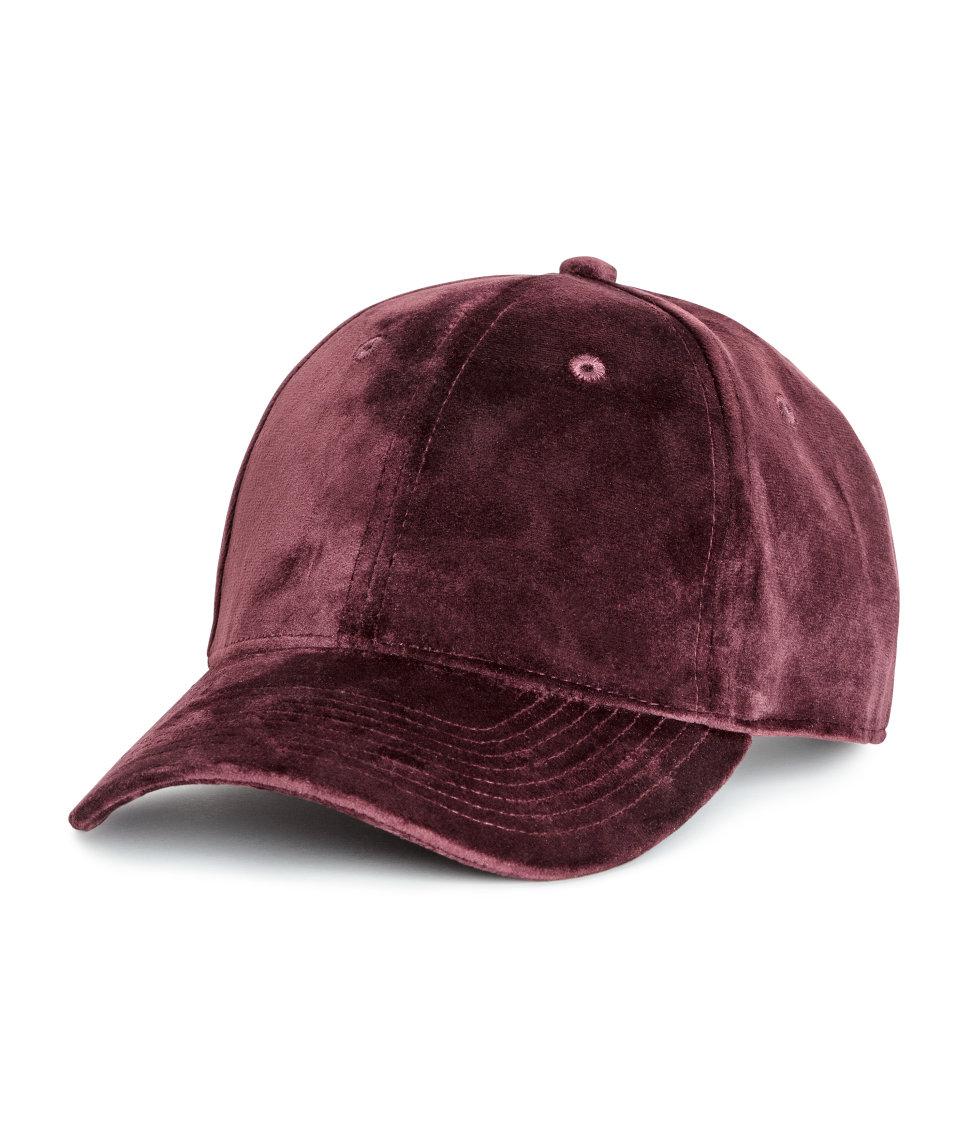 burgundy velvet hat