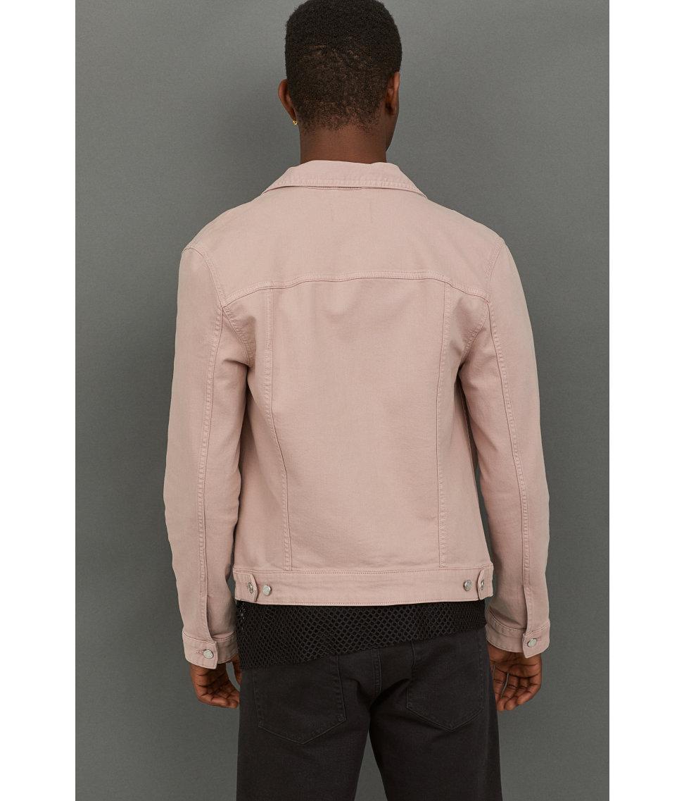 dusky pink denim jacket